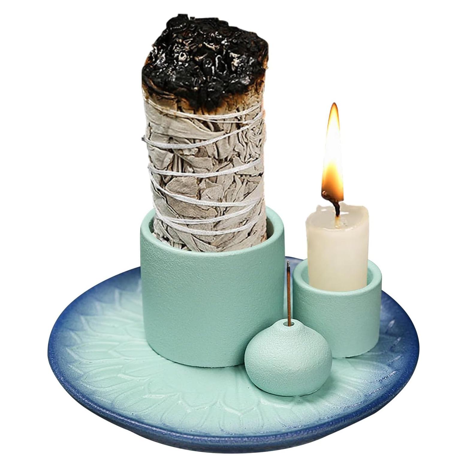 Soporte de Incienso Cerámica Comeon 13x5 cm Azul