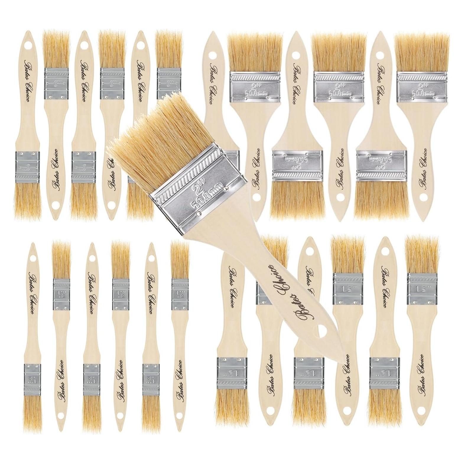 Juego de brochas de cerda natural Bates Choice - 24 piezas