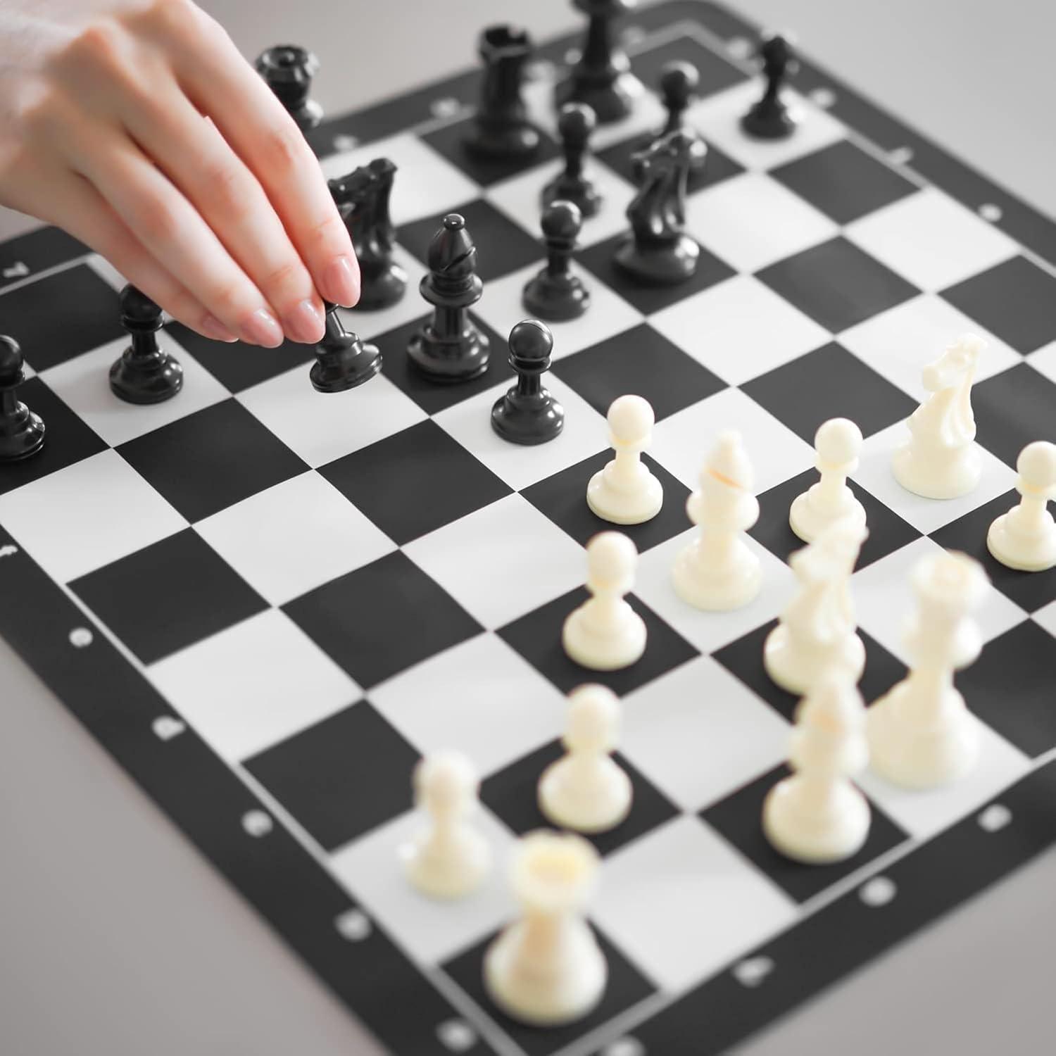 Tablero de Ajedrez de Silicona 38.1 cm Plegable Best Knight