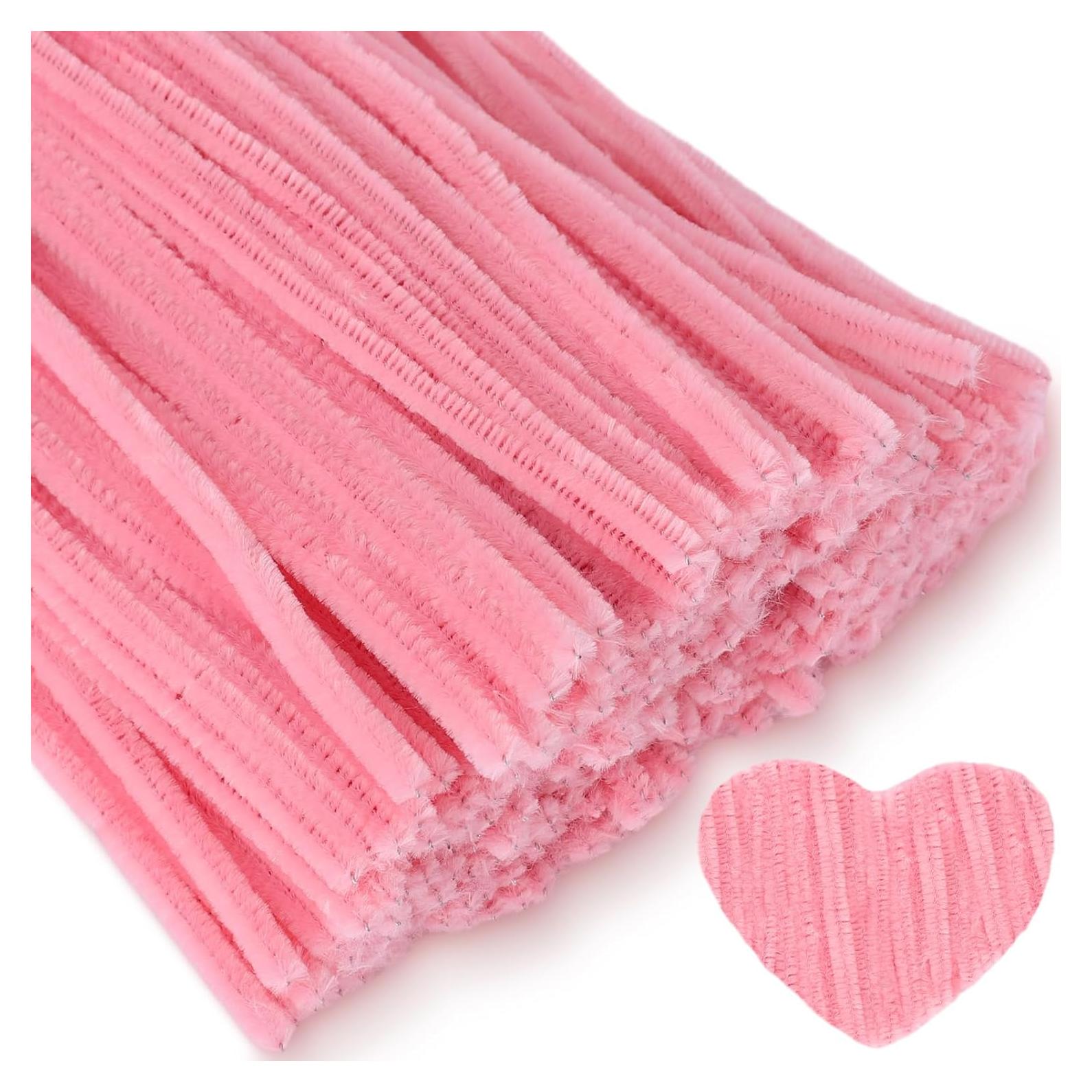 Limpiapipas Chenille Rosa Suave 300 Piezas Whaline 30x0.6 cm