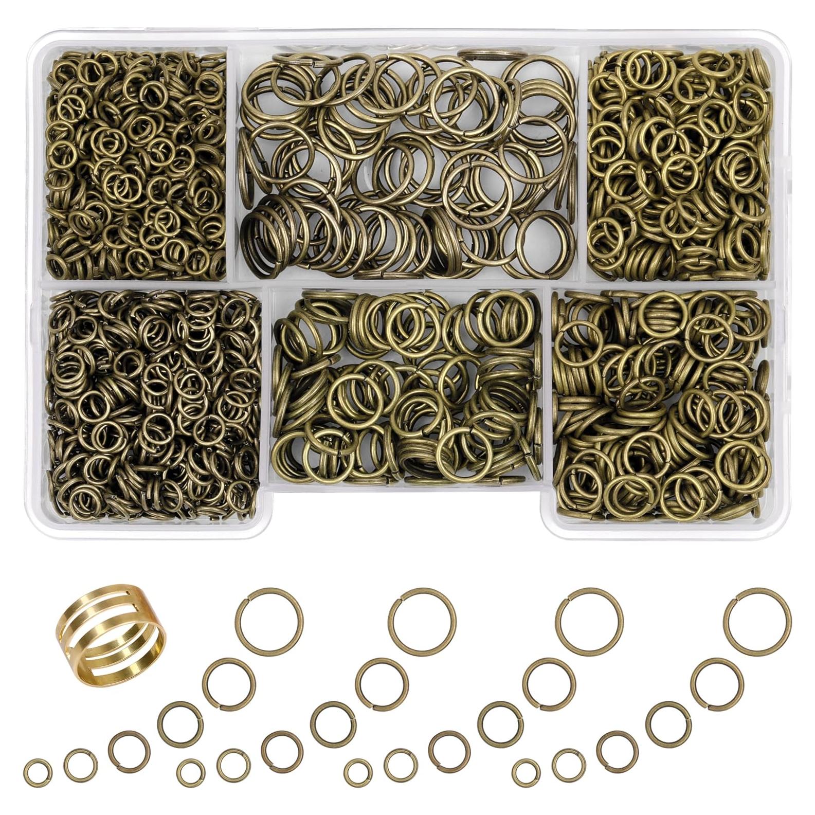 1400 Anillos de Salto Bronce Antiguo GMMA para Joyas DIY