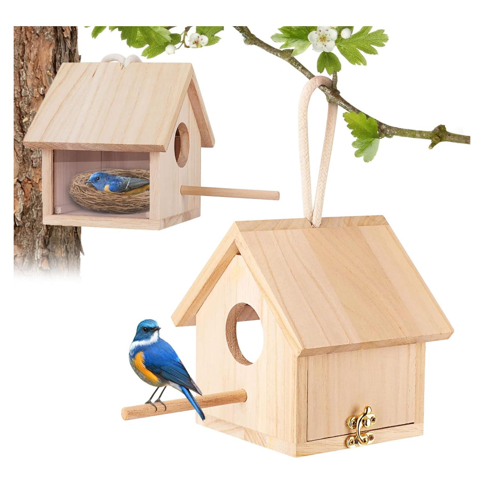 Casa de Aves de Madera GINDOOR para Exterior 14.5cm