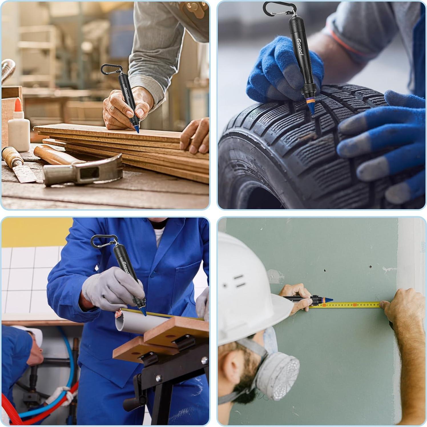 Soporte de Crayón de Aluminio Gscocl Negro para Crayones 1.27 cm