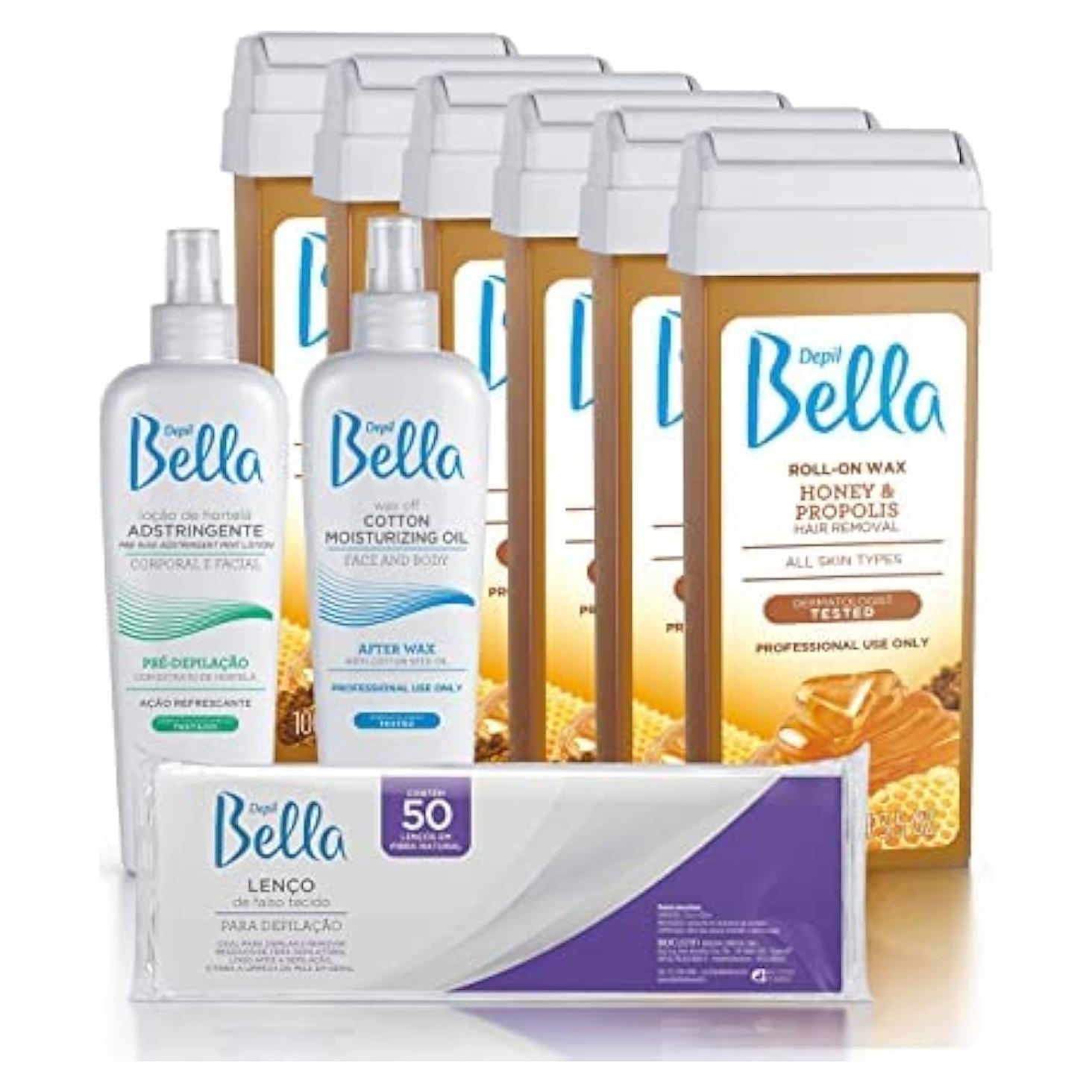 Cera Depil Bella Roll On Miel y Propóleos 6 Pack - Piel Sensible