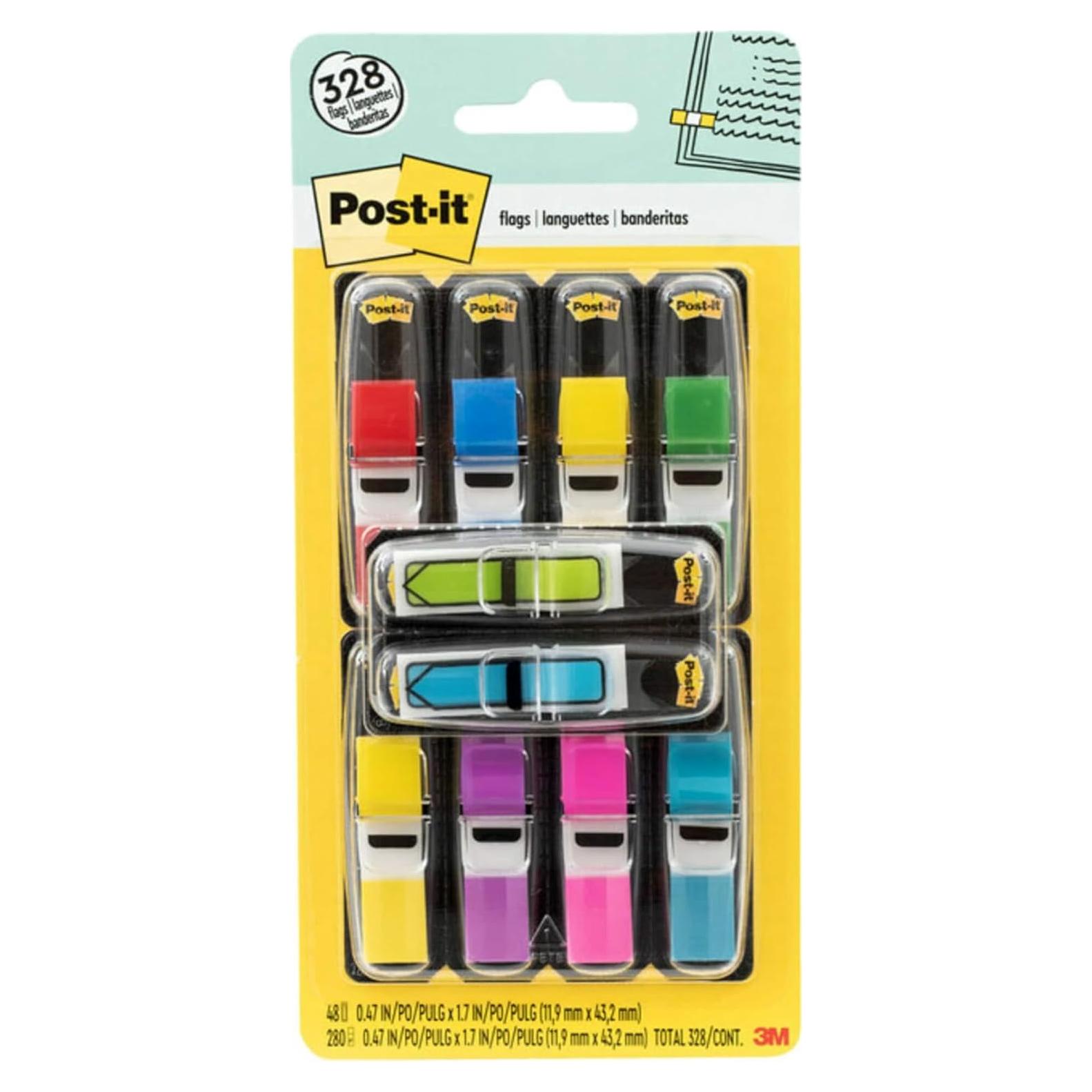 Banderas Post-it 35 Dispensadores 1.19 cm Colores Asortidos