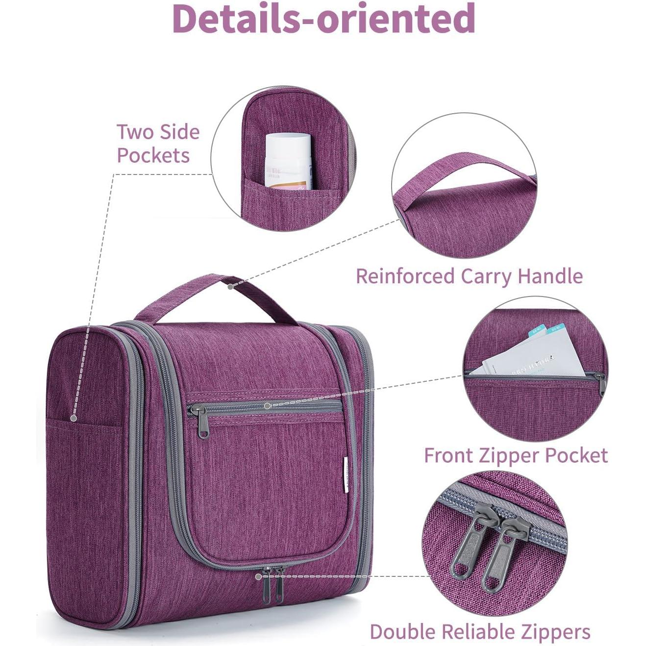 Bolsa de Aseo Colgante Grande para Mujeres NW5126 Púrpura