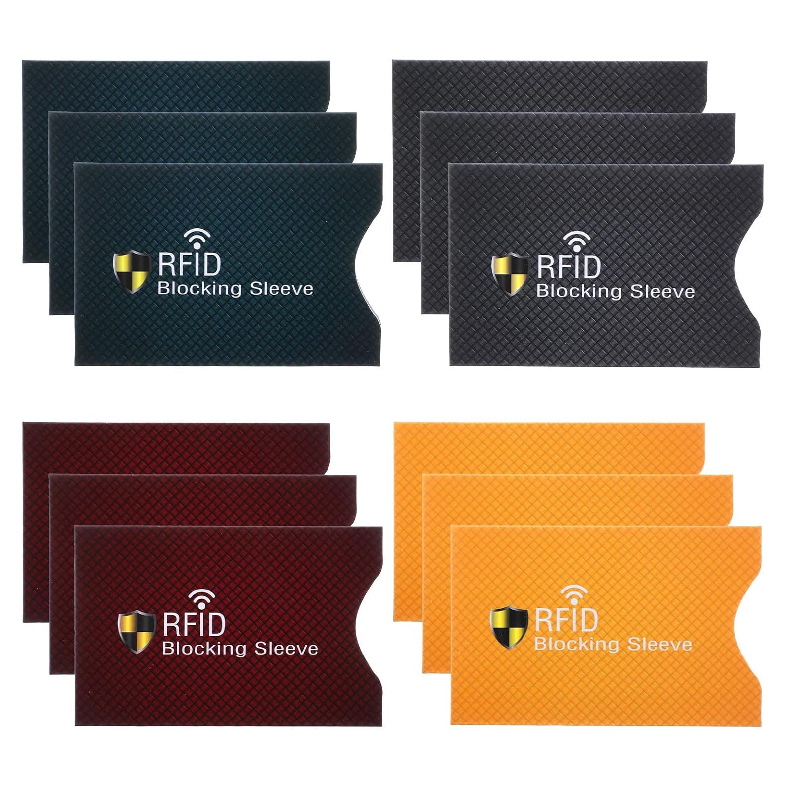 12 Fundas Bloqueadoras RFID AOZUO para Tarjetas de Crédito