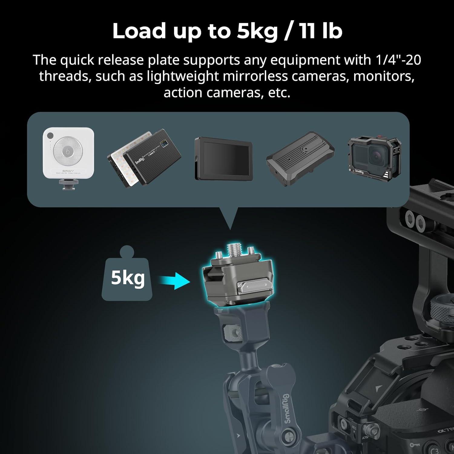 Placa de Montaje QR SmallRig H21 para Cámaras y Monitores