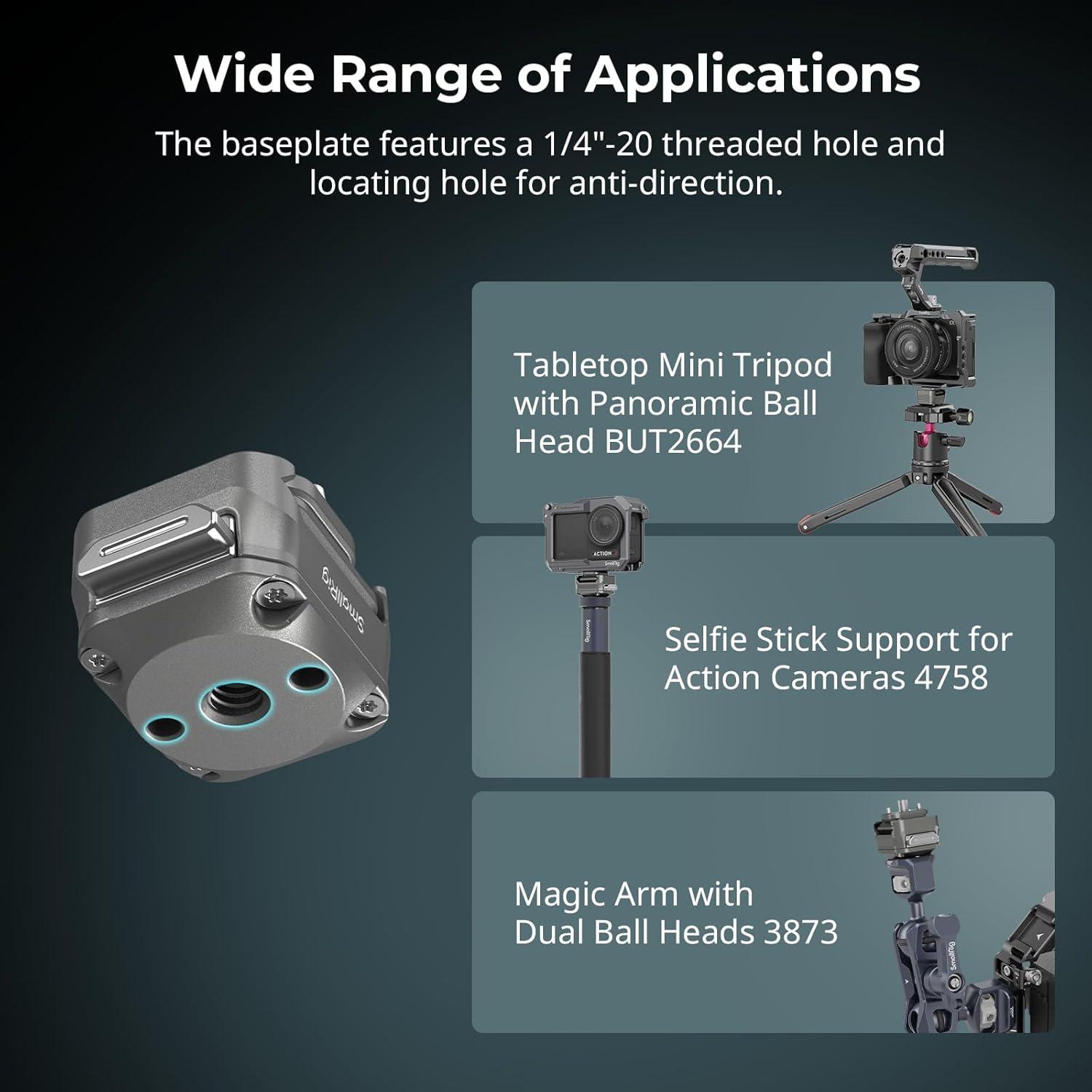 Placa de Montaje QR SmallRig H21 para Cámaras y Monitores