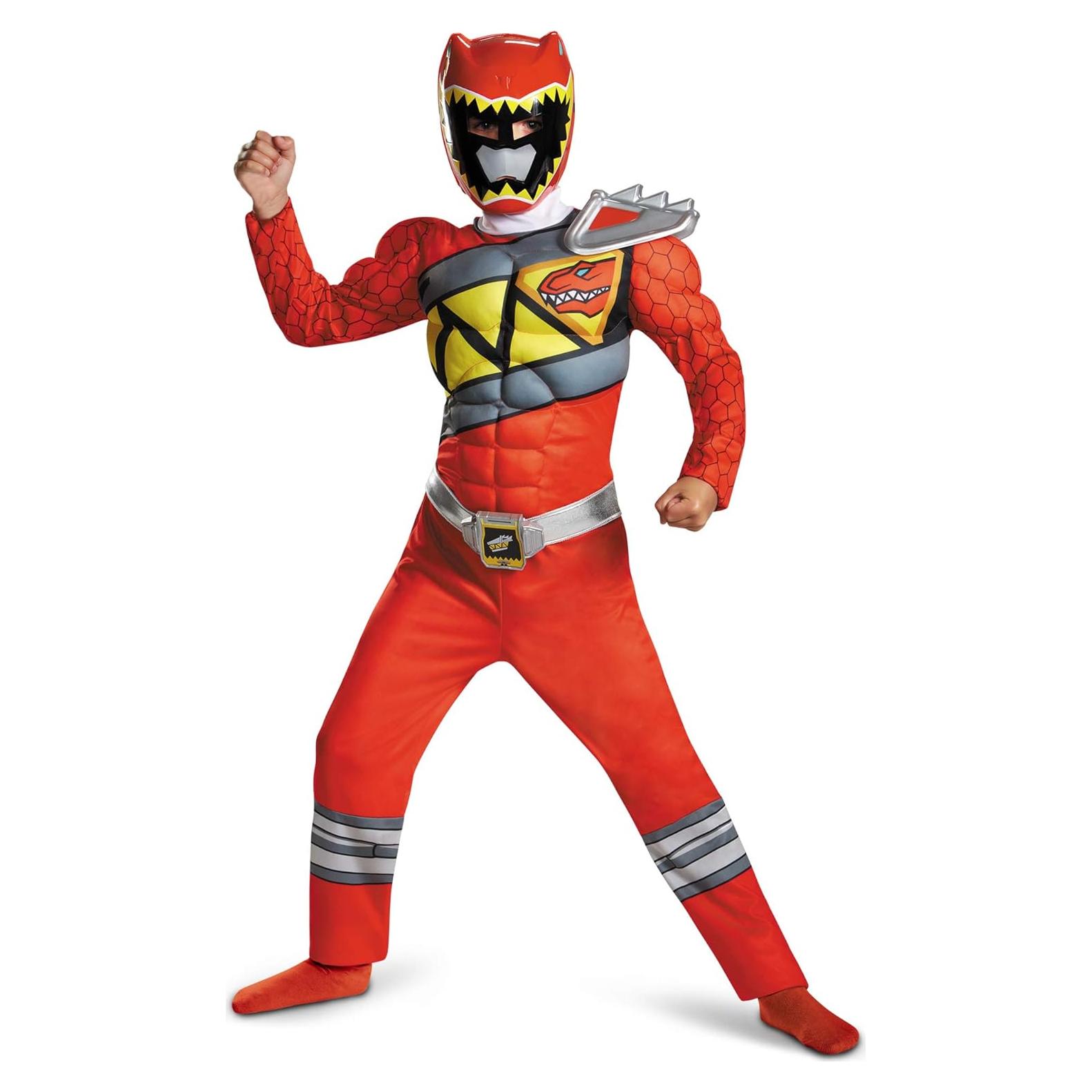 Disfraz Musculoso Ranger Rojo Power Rangers Dino Charge Niños