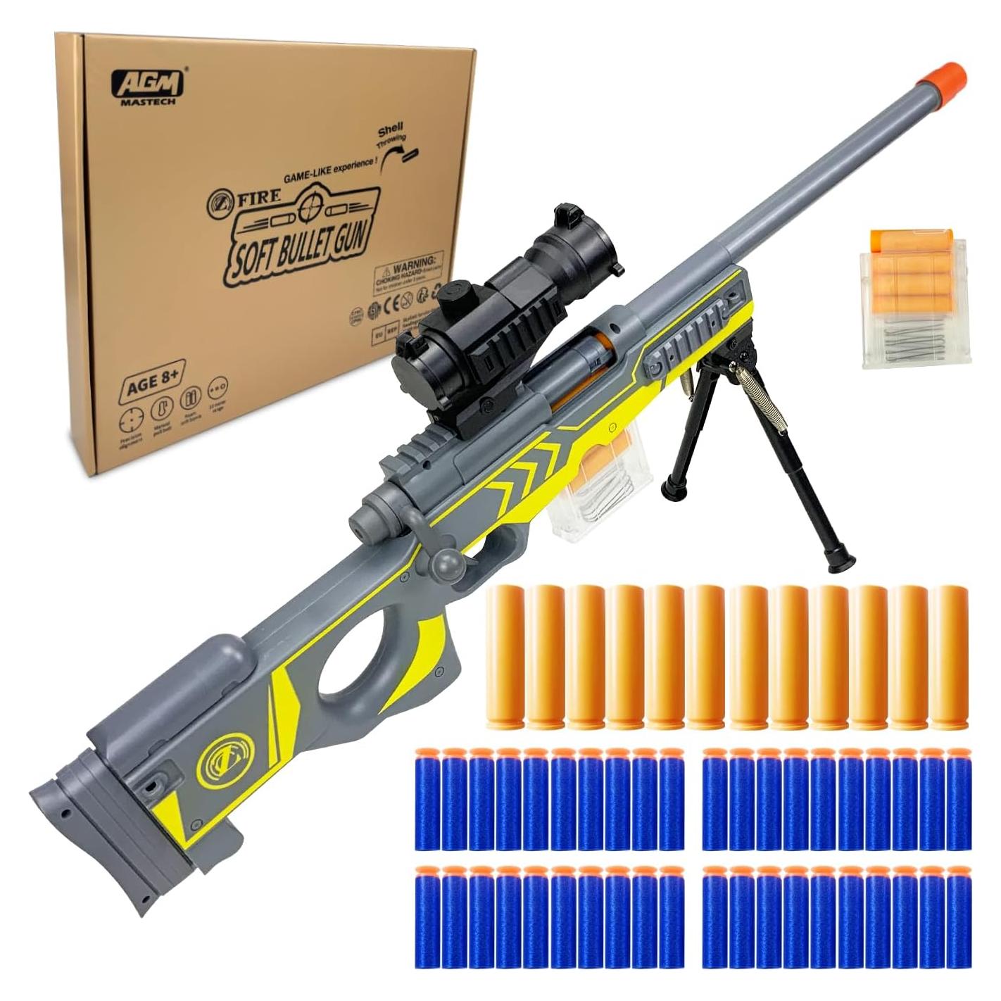 Lanzador Táctico AGM MASTECH AWM con 40 Dardos de Espuma