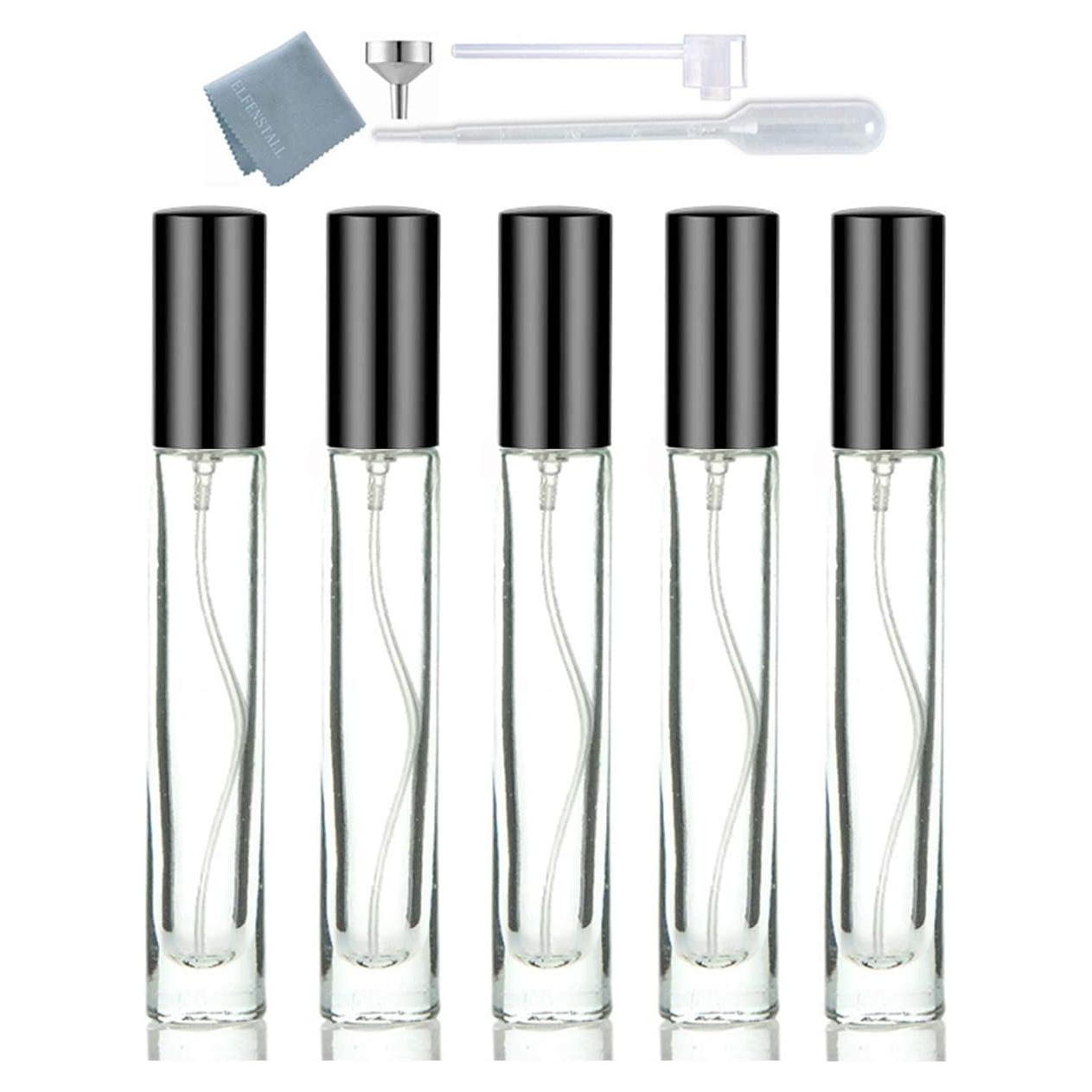 5 Botellas Spray de Metal 10ml Negra ELFENSTALL Multiuso