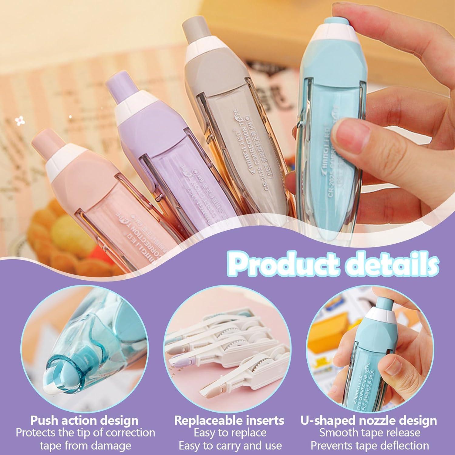 Cinta Correctora Recargable ASTIMESA 4 Pcs Multicolor 5mm x 6m