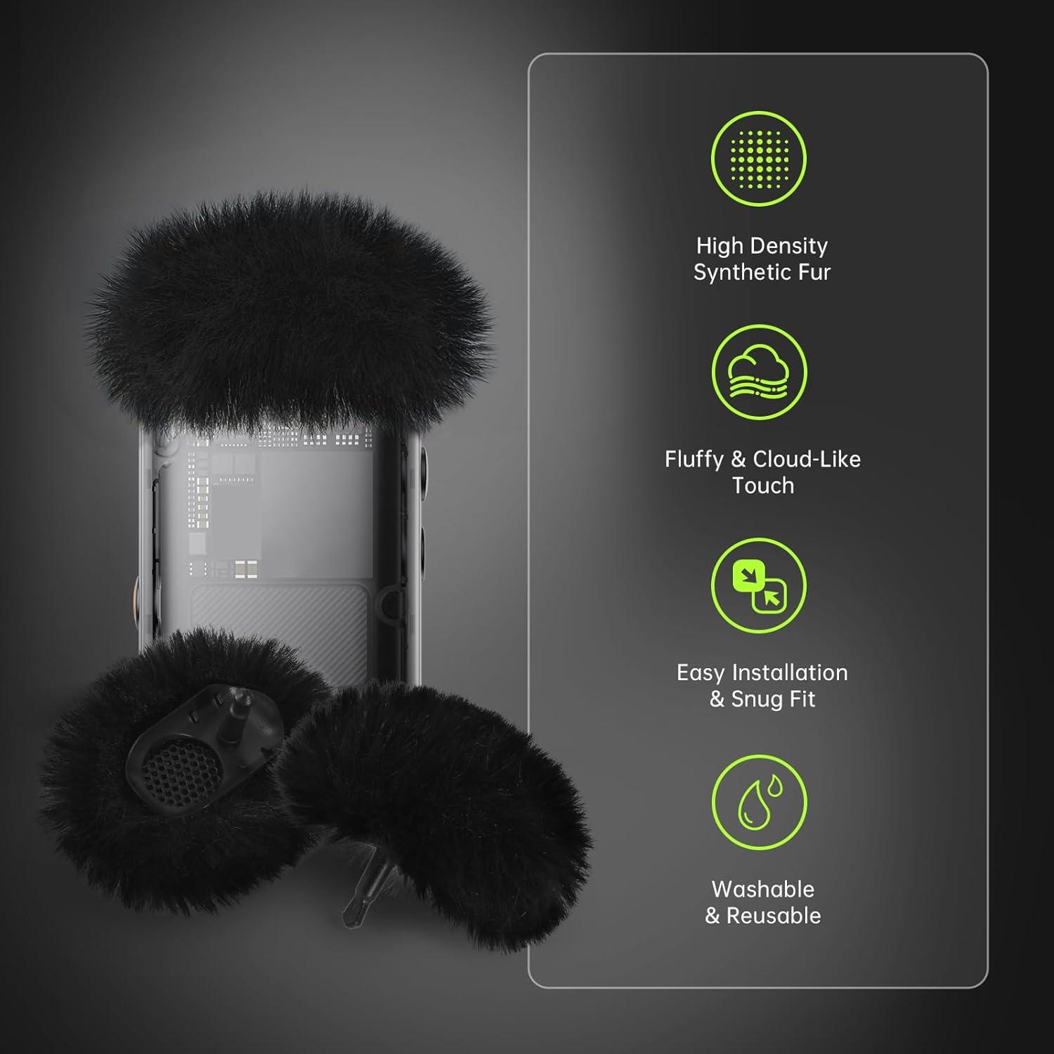 Funda para micrófono DJI Mic-2 con filtro pop y muff de viento