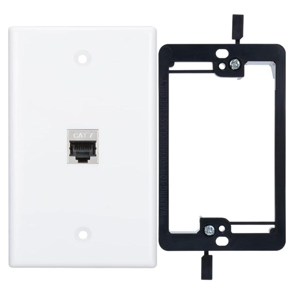 Placa de Pared Ethernet Cat7 YOEMELY 1 Puerto Blindada