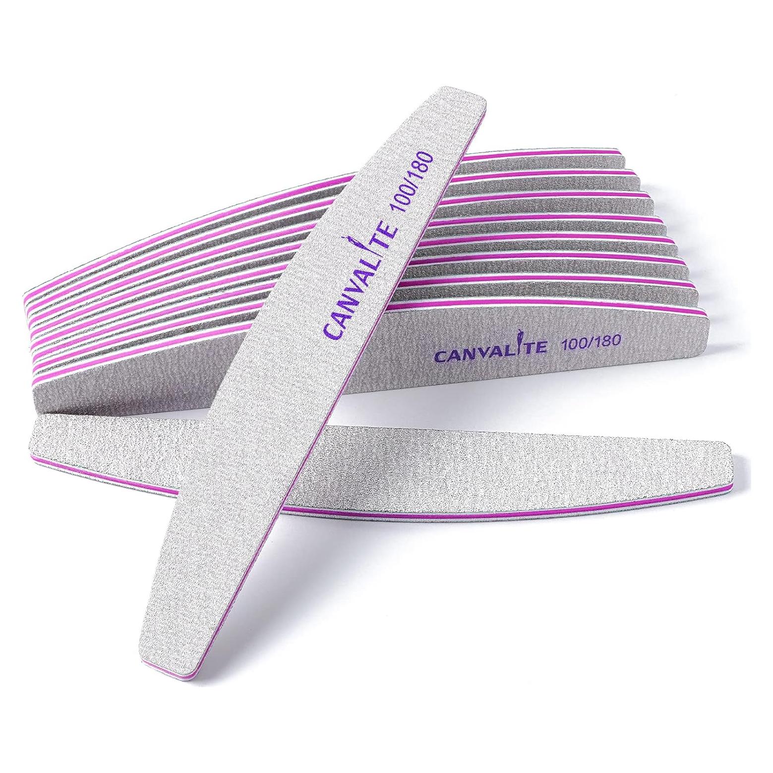 Limas de Uñas Profesionales Canvalite 10 PCS Doble Cara 100/180