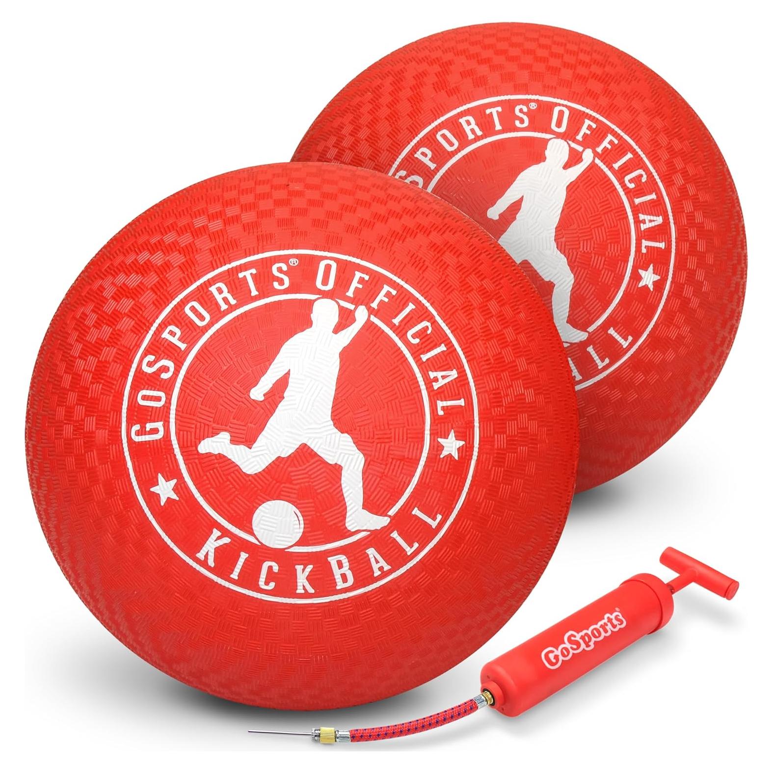 GoSports Balones de Kickball Oficiales con Bomba - 2 Piezas