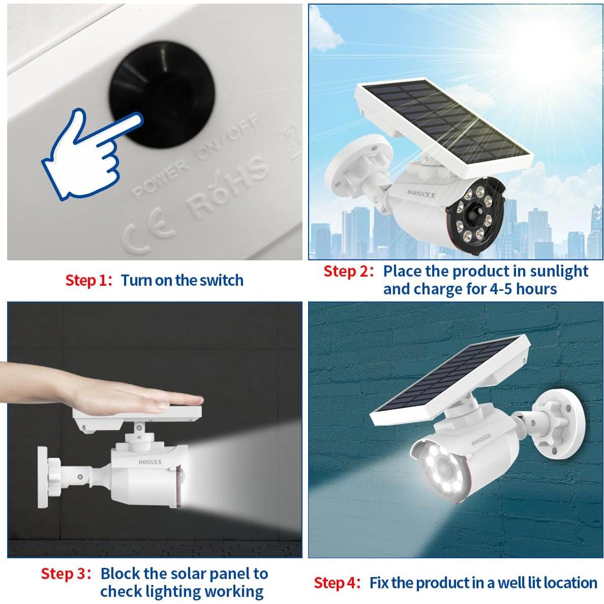 Luz Solar de Seguridad LED OOSSXX con Sensor de Movimiento 800LM