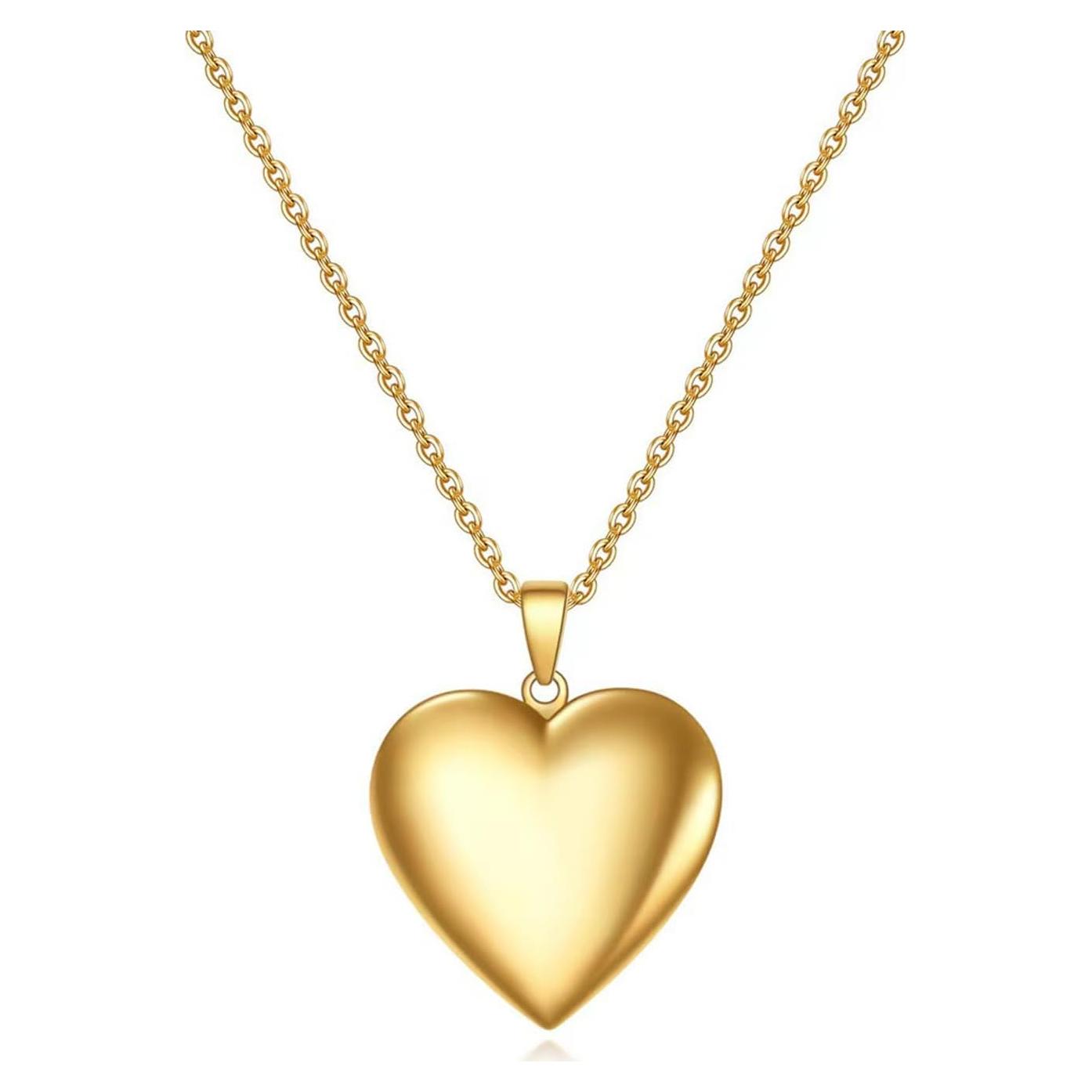 Collar Locket Corazón Abierto KunBead 50 cm Acero Inoxidable