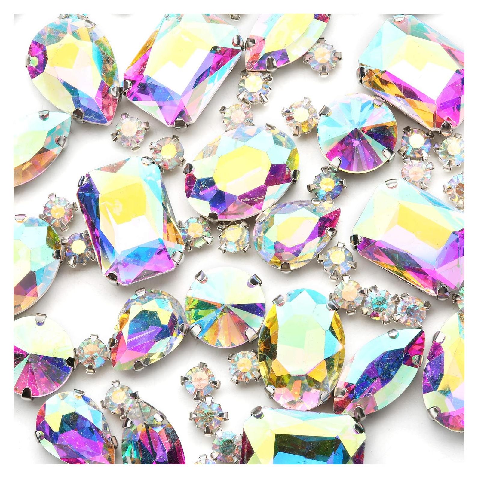 Cuentas de Cristal AB Choupee 130PCS para Coser en Ropa