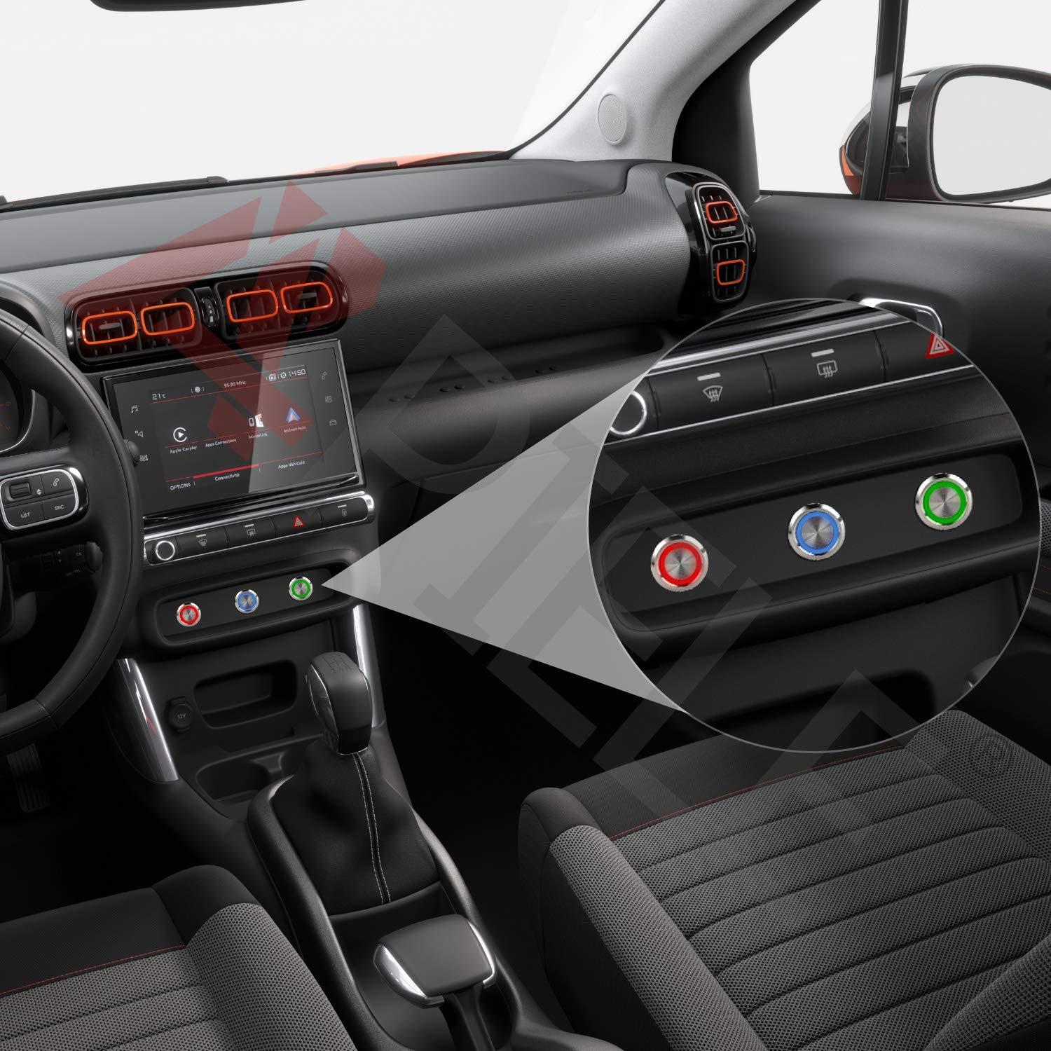 Interruptor de Botón de Presión APIELE 22mm Acero Inoxidable LED 12V