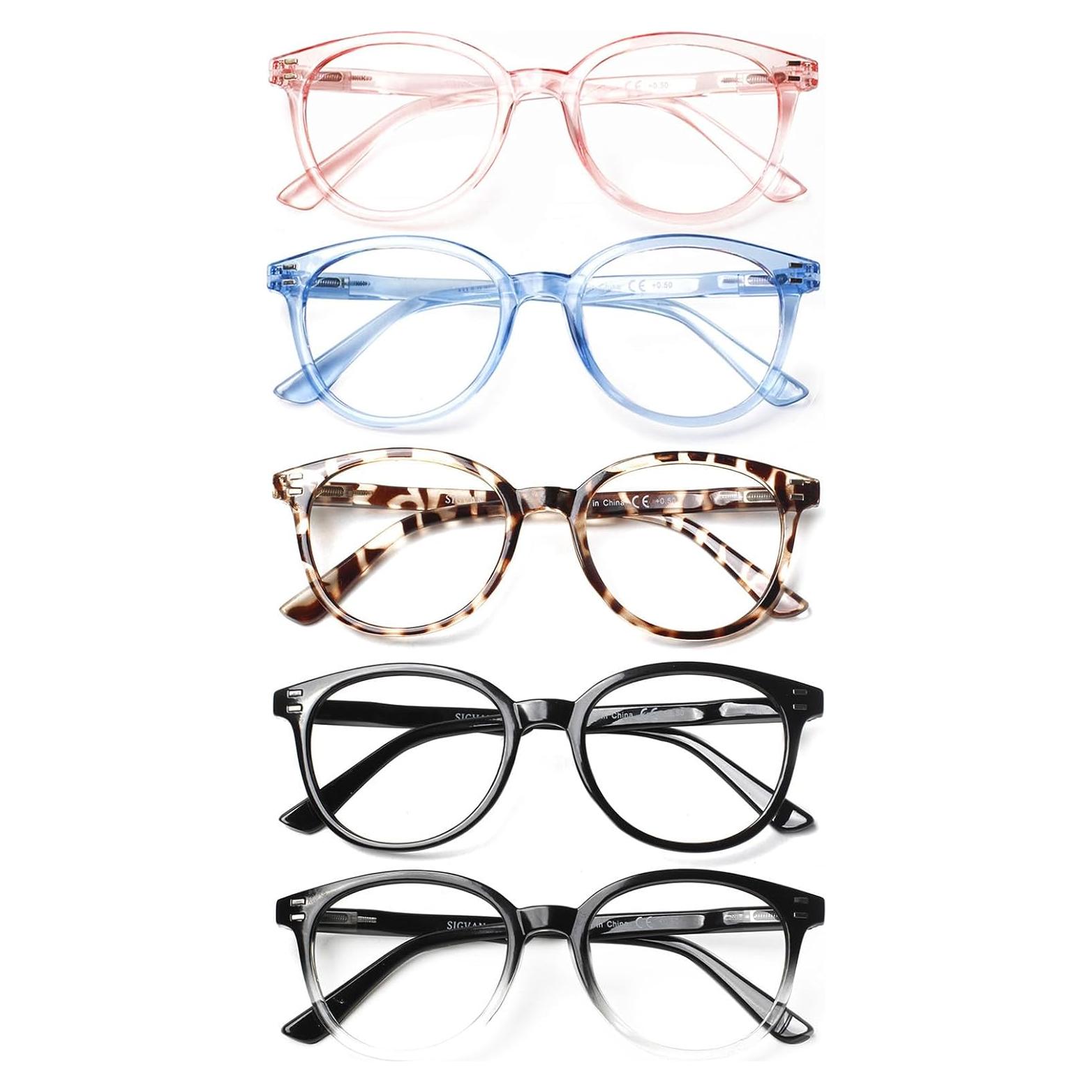 Paquete de 5 Gafas de Lectura SIGVAN 4.0x Unisex Estilosas