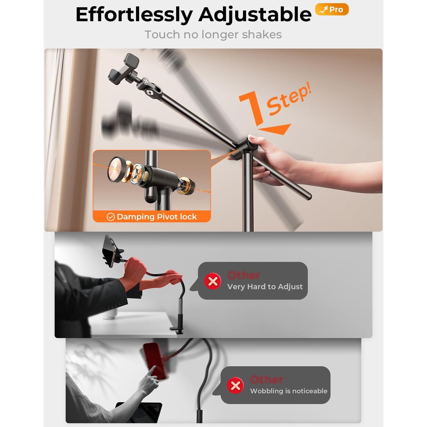 Soporte de Piso Ajustable DIMONCOAT para Tabletas 4.7-15.6"