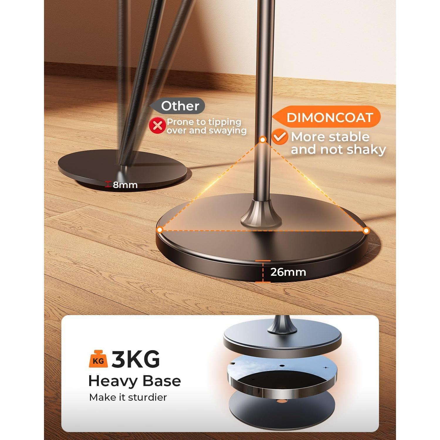 Soporte de Piso Ajustable DIMONCOAT para Tabletas 4.7-15.6"