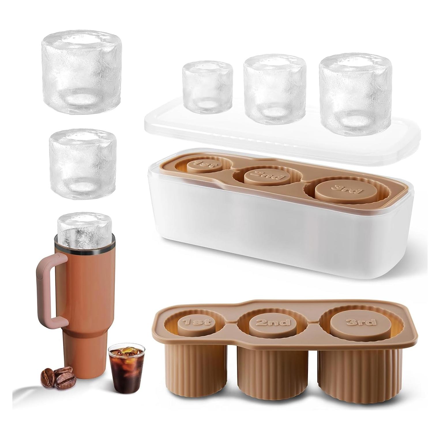 Molde de Hielo de Silicona QUOKOPSE para Taza 30-40Oz