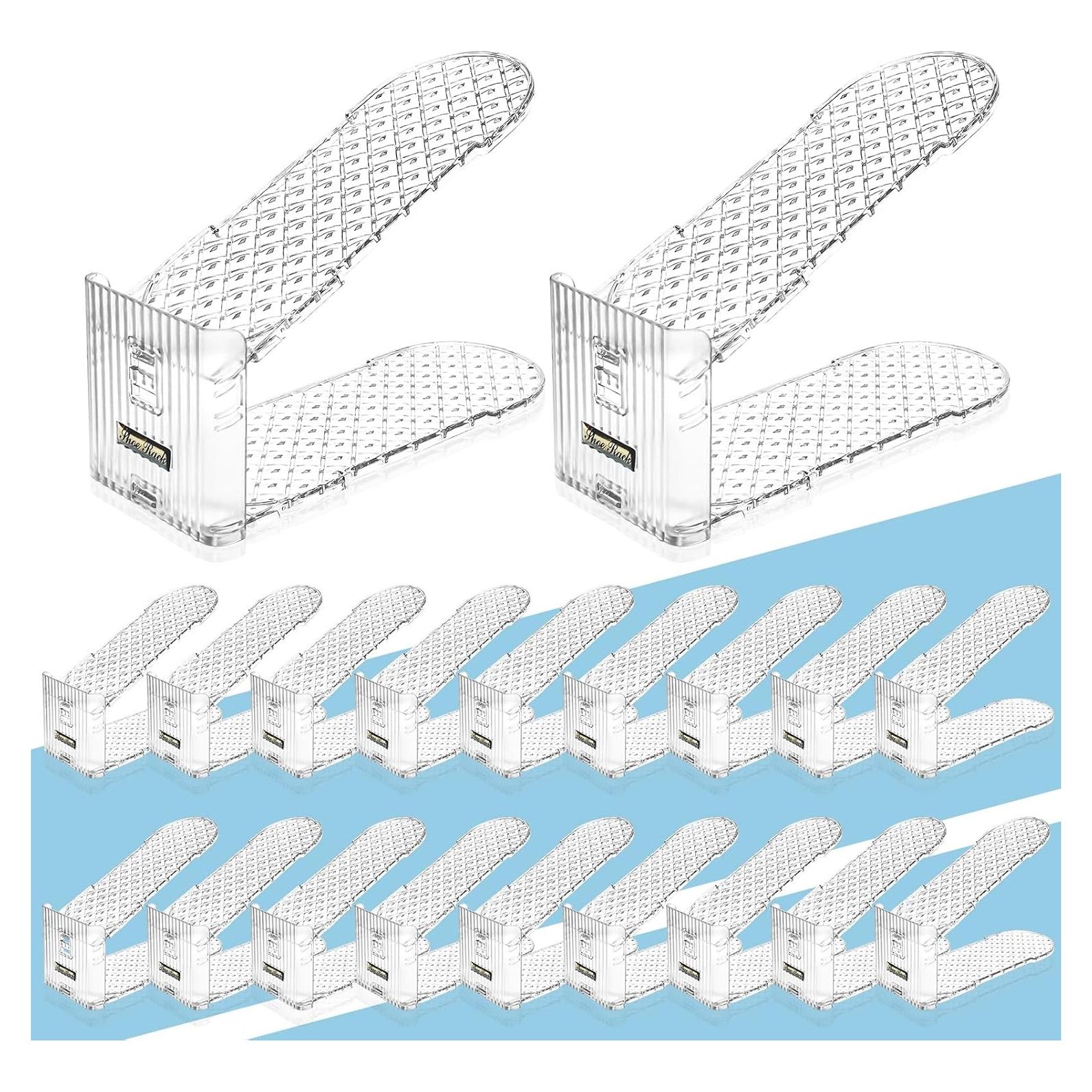 Organizador de Zapatos Transparente MOVDEET - Paquete de 20