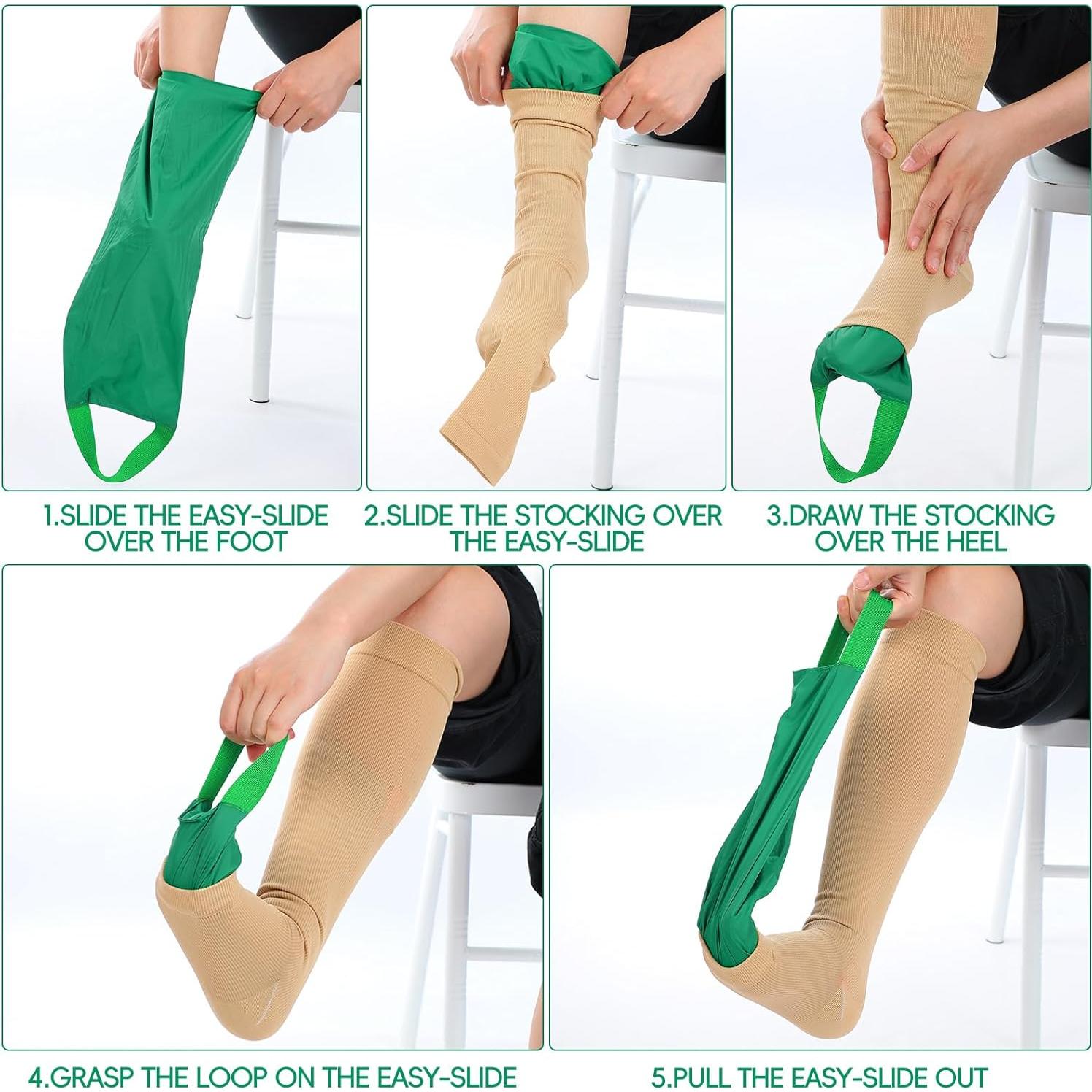 2 Dispositivos Ayuda para Poner Medias de Compresión Threlaco