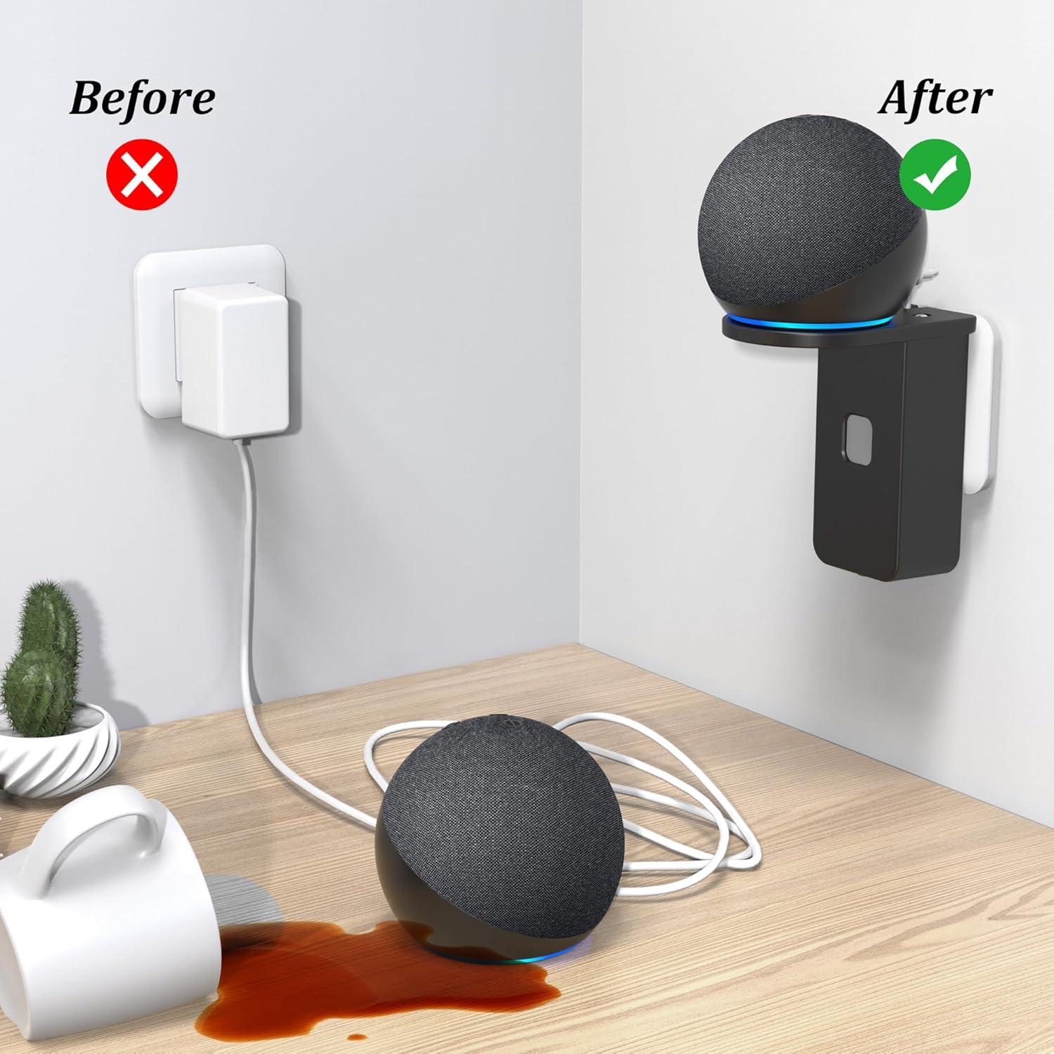 Soporte de Pared PlusAcc para Dot 5ta Gen y Nest Mini - Negro