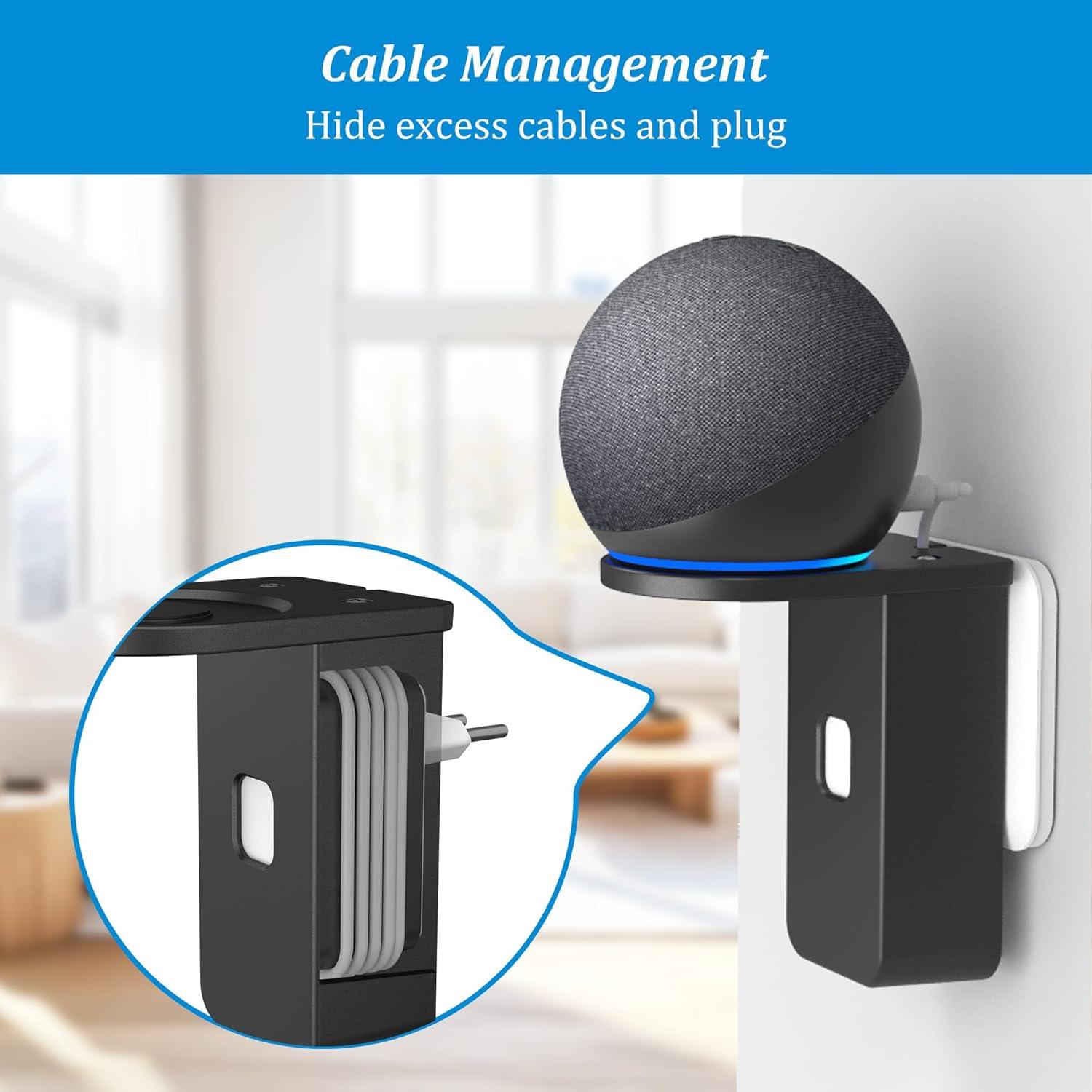 Soporte de Pared PlusAcc para Dot 5ta Gen y Nest Mini - Negro
