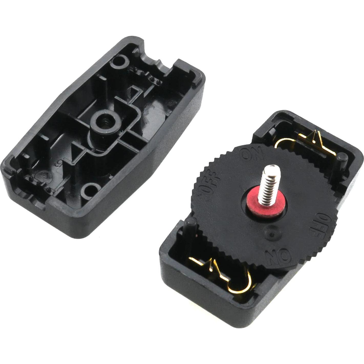 Interruptor de Cable Rotativo JJHXSM 2 Pcs Negro 125V 3A