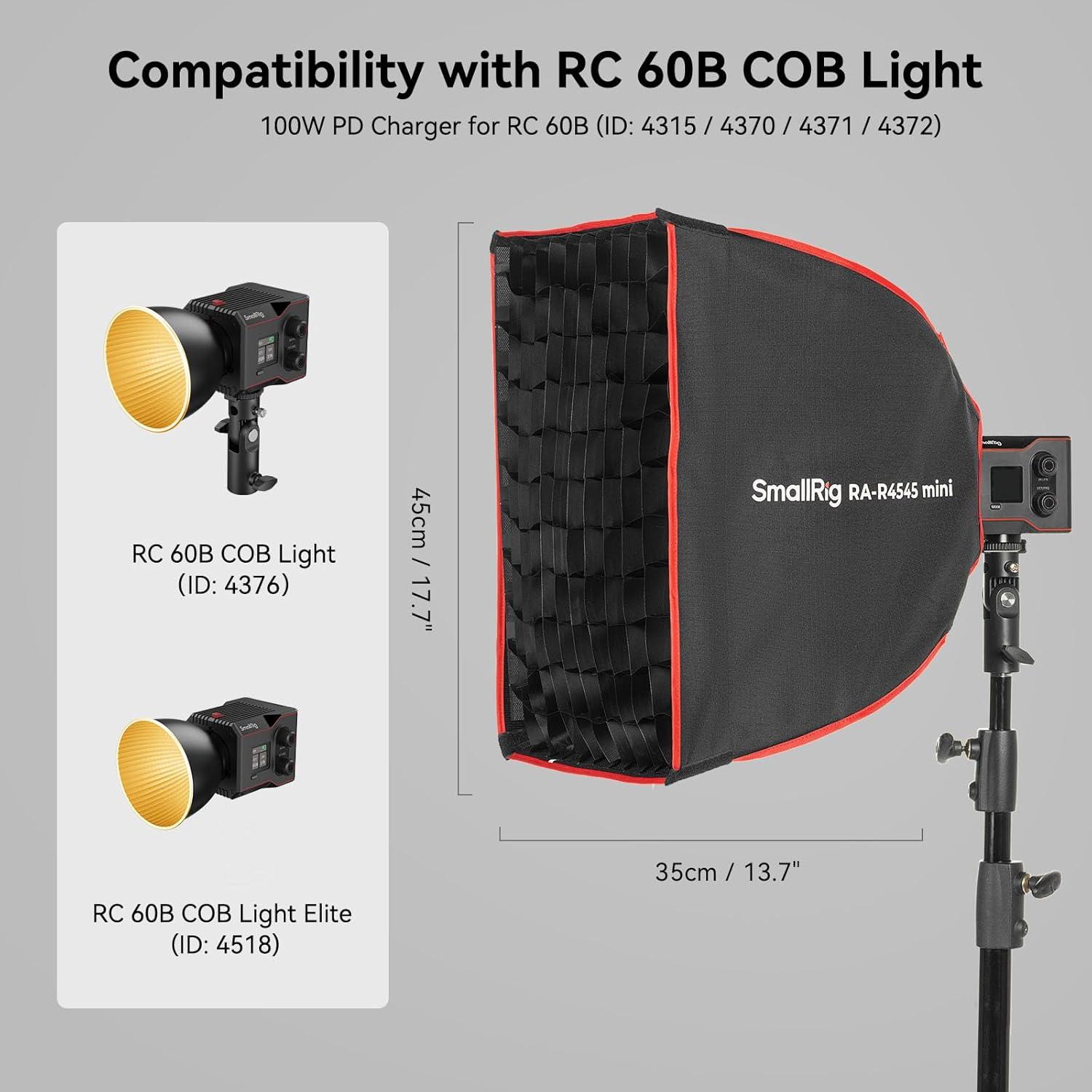 Softbox Rectangular SmallRig RA-R4545 45x45 cm para Luz COB