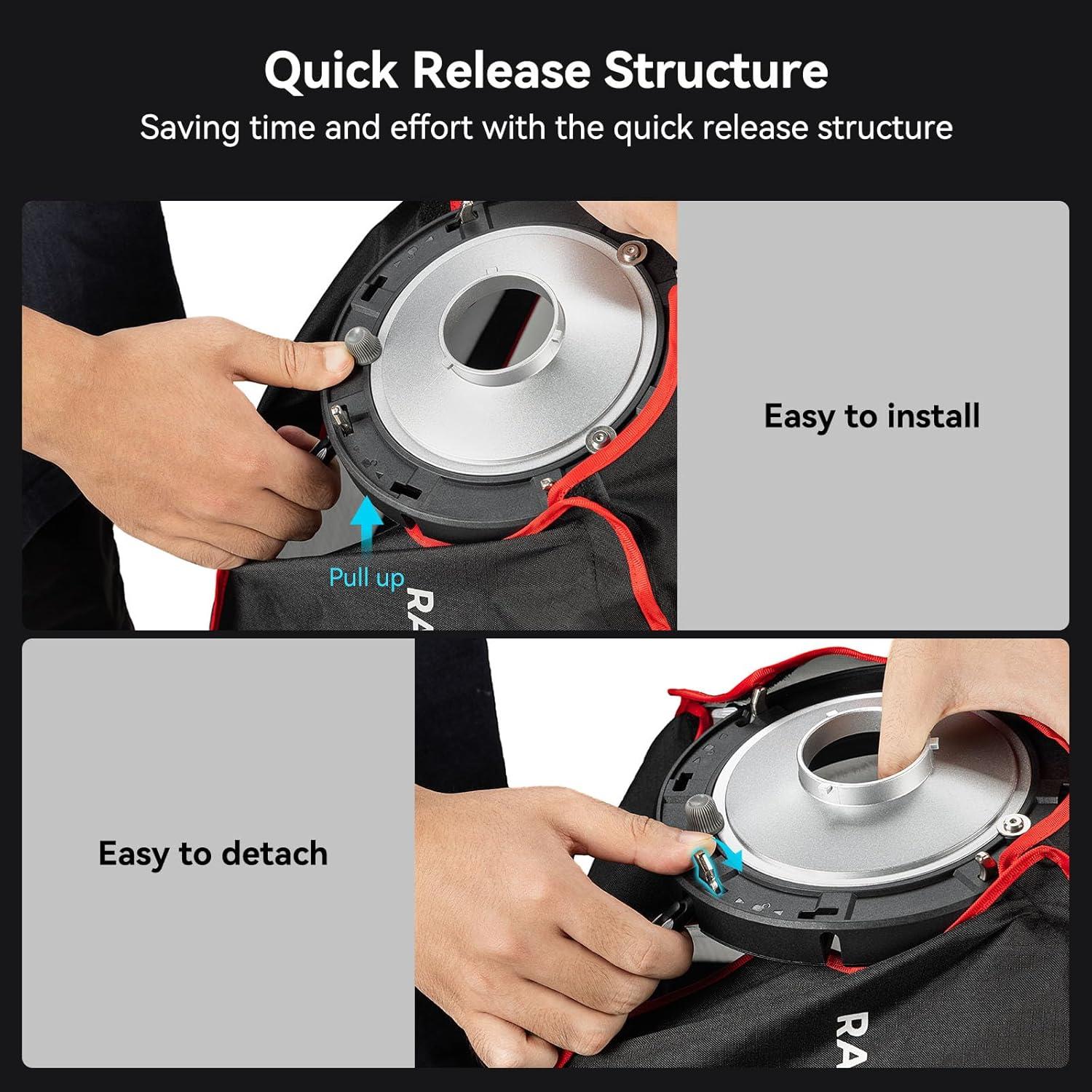 Softbox Rectangular SmallRig RA-R4545 45x45 cm para Luz COB