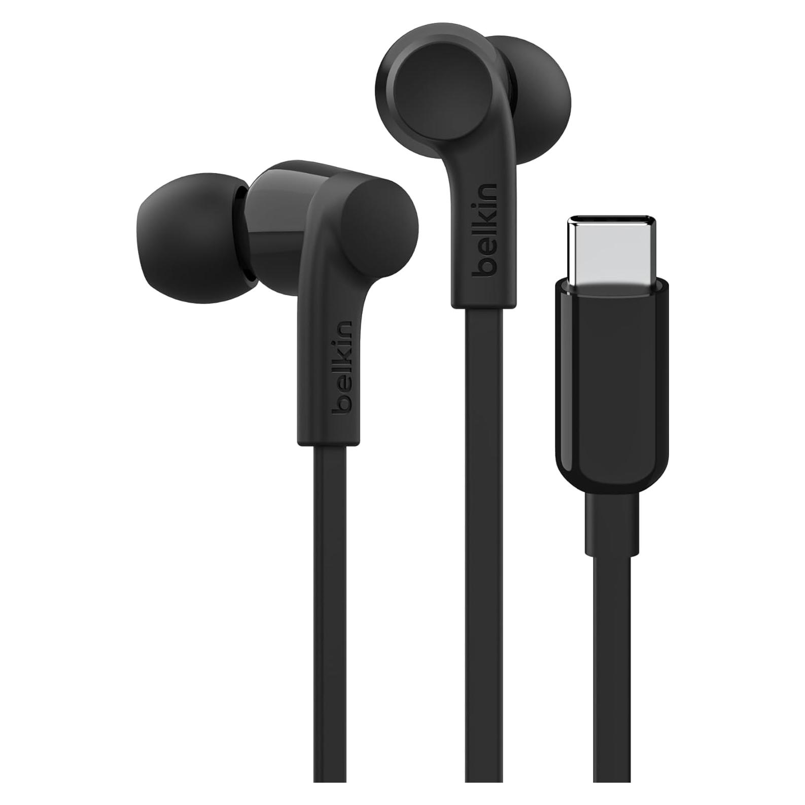 Auriculares Belkin SoundForm USB-C con micrófono - Negro