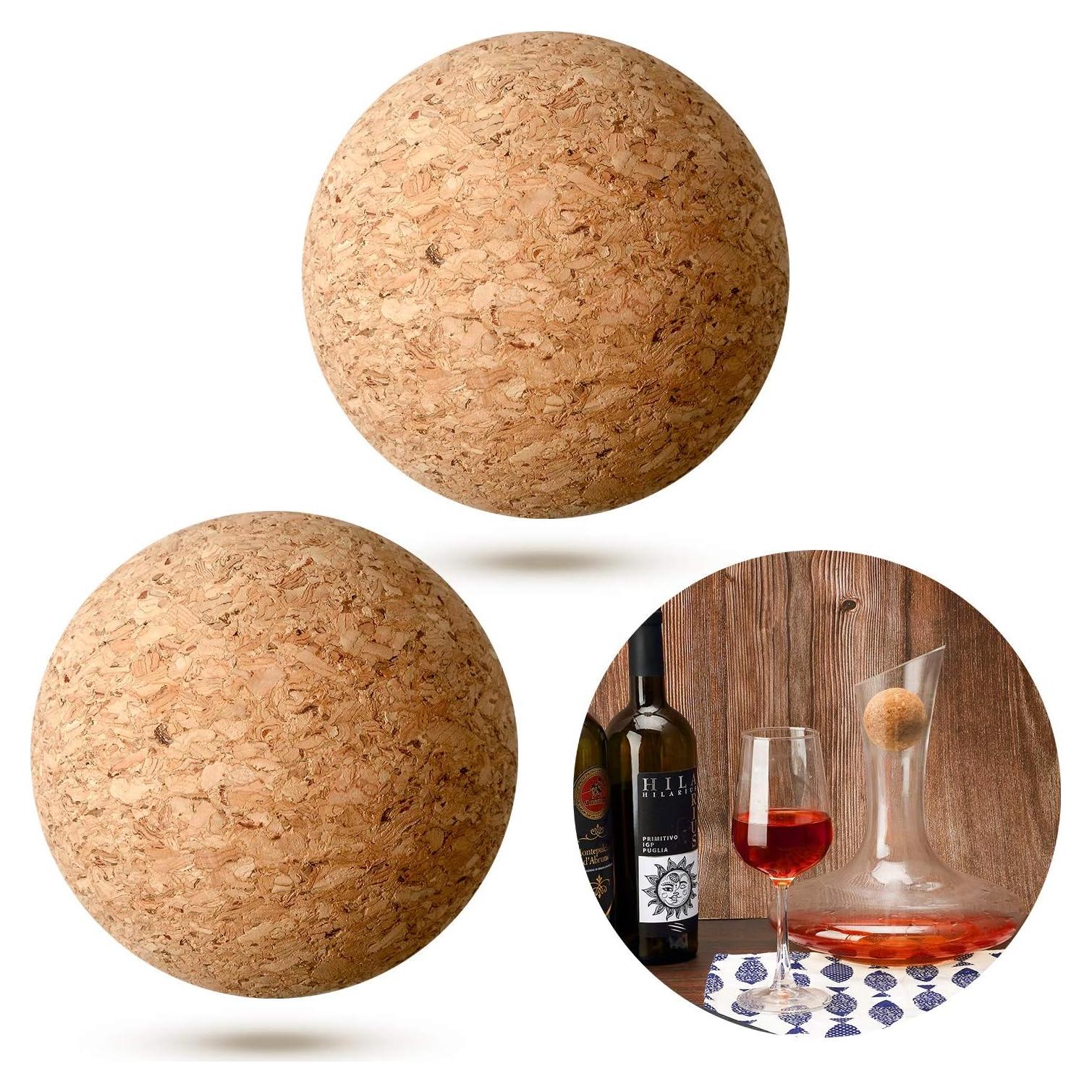 Tapones de Corcho de Madera Shappy para Vino - 2 Piezas 5.5 cm