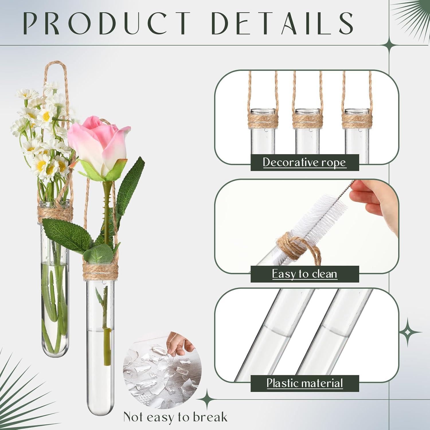 Baderke 12 Tubos de Propagación de Plástico Colgantes para Jardín