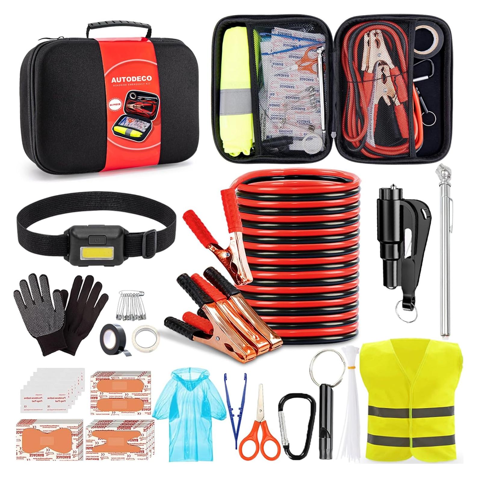 Kit de Emergencia Vial AUTODECO 14 Piezas Negro