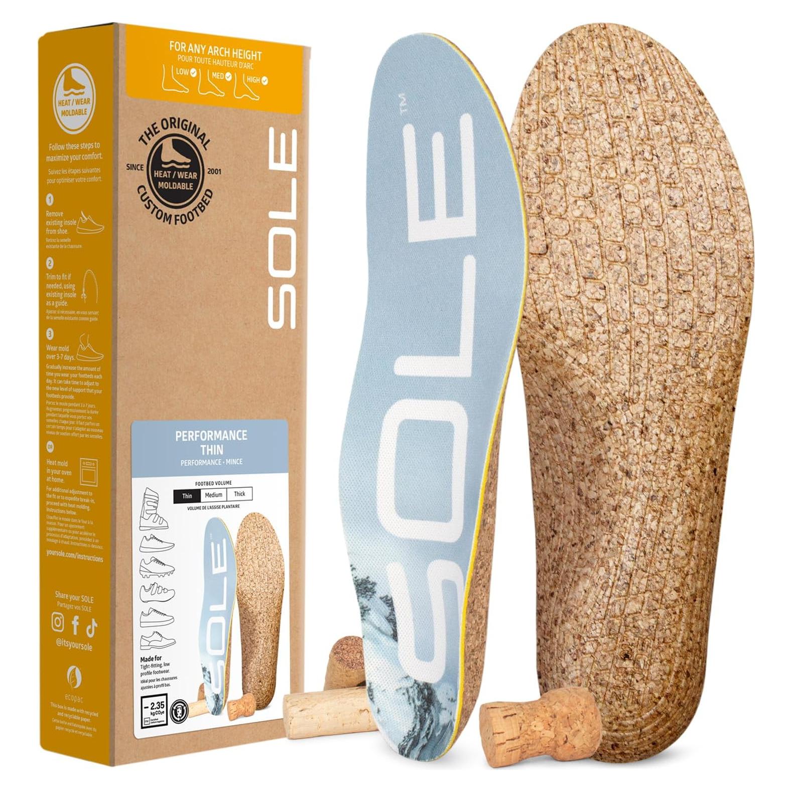 Plantillas ortopédicas SOLE delgadas - Alivio fascitis plantar