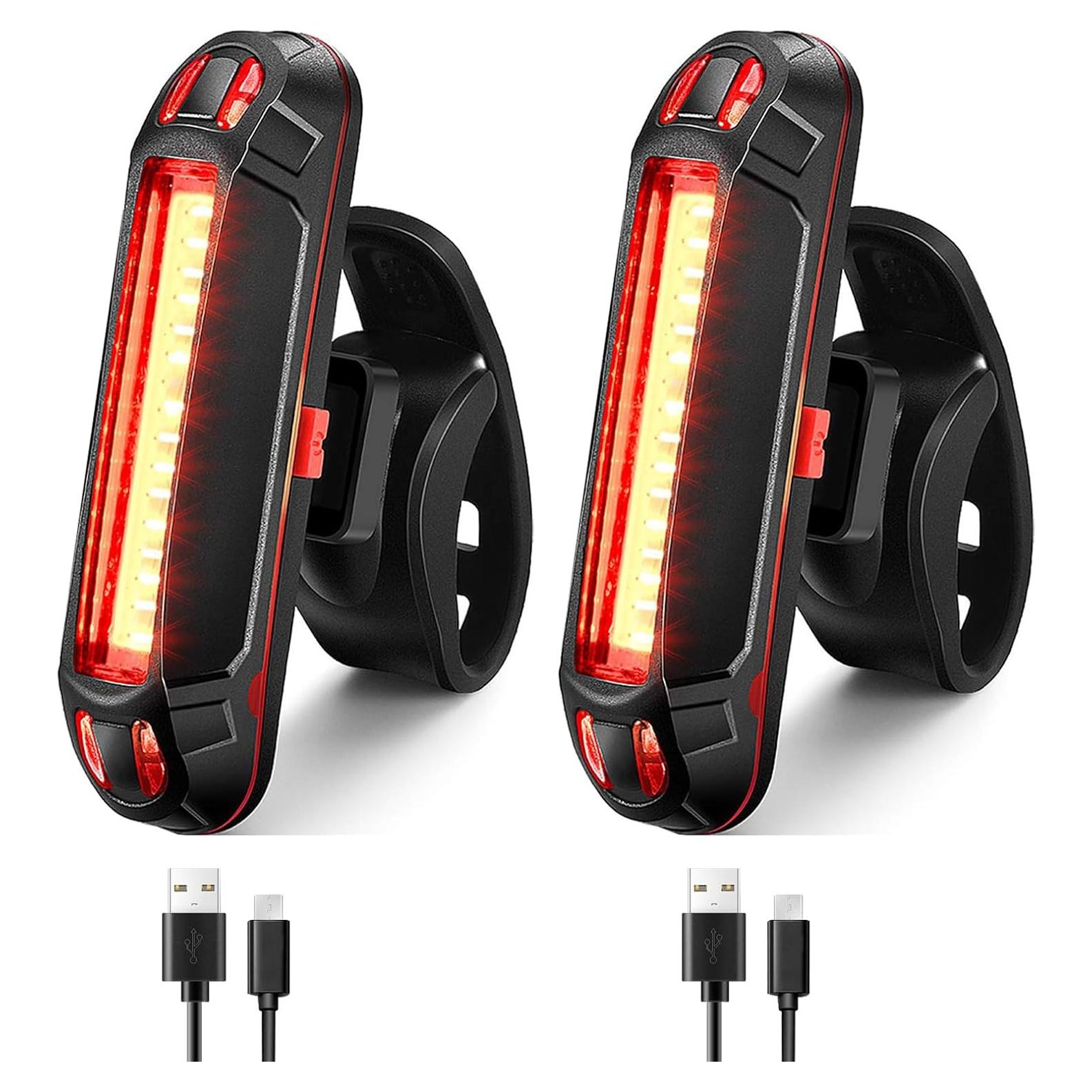 Luz Trasera de Bicicleta LED YUERWOVER Recargable USB 100 Lúmenes