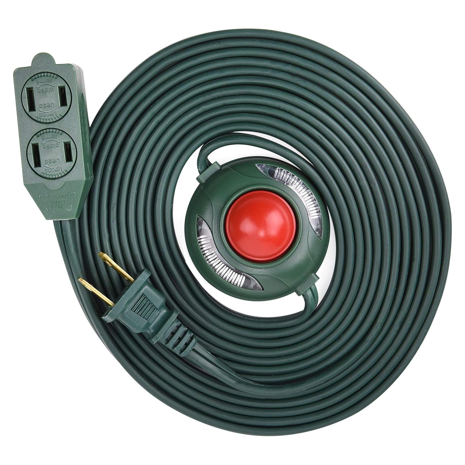 Cable de extensión Electes 2.44m con interruptor y 3 salidas