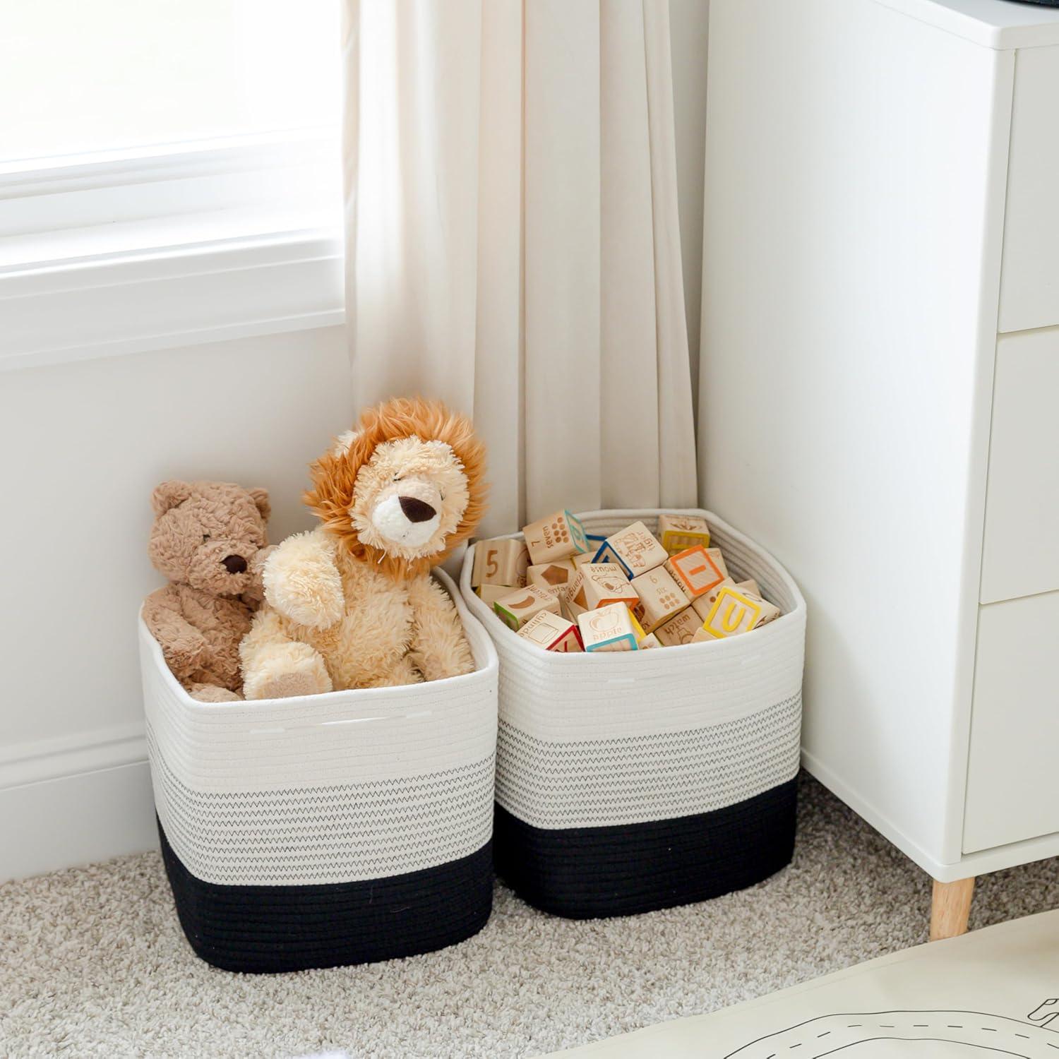 Cestas de Almacenamiento NaturalCozy 28x28x28 cm Paquete de 3