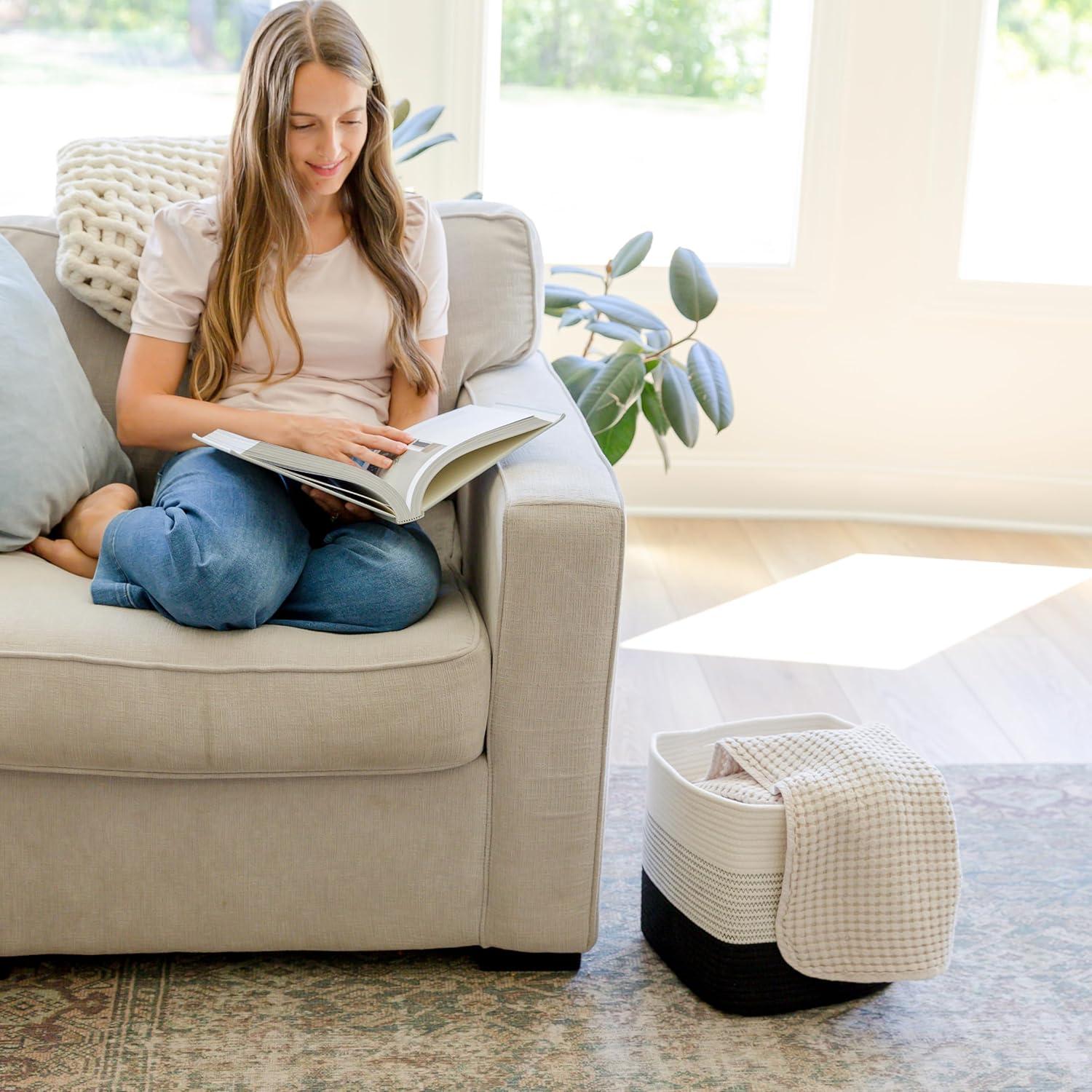 Cestas de Almacenamiento NaturalCozy 28x28x28 cm Paquete de 3