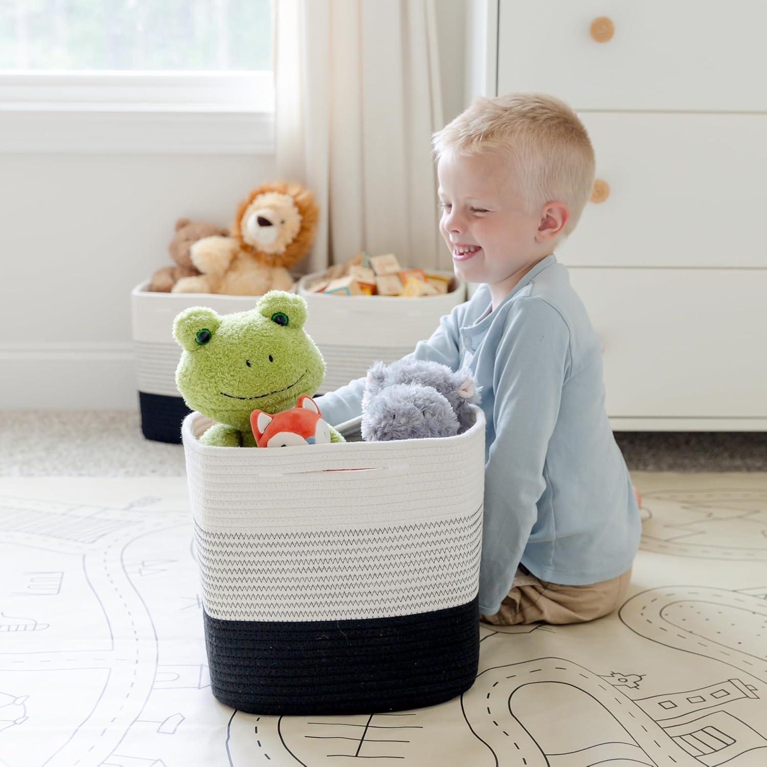 Cestas de Almacenamiento NaturalCozy 28x28x28 cm Paquete de 3