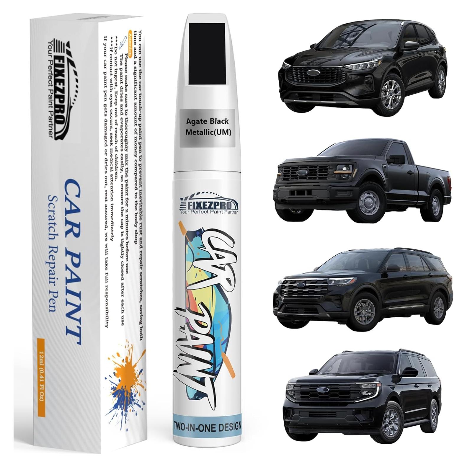 Pintura de Retoque Metálica Negra Ágata FIXEZPRO 12ml para Ford