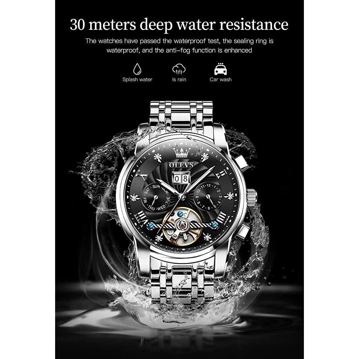 Reloj Automático OLEVS Hombre Esqueleto 41mm Acero Inoxidable