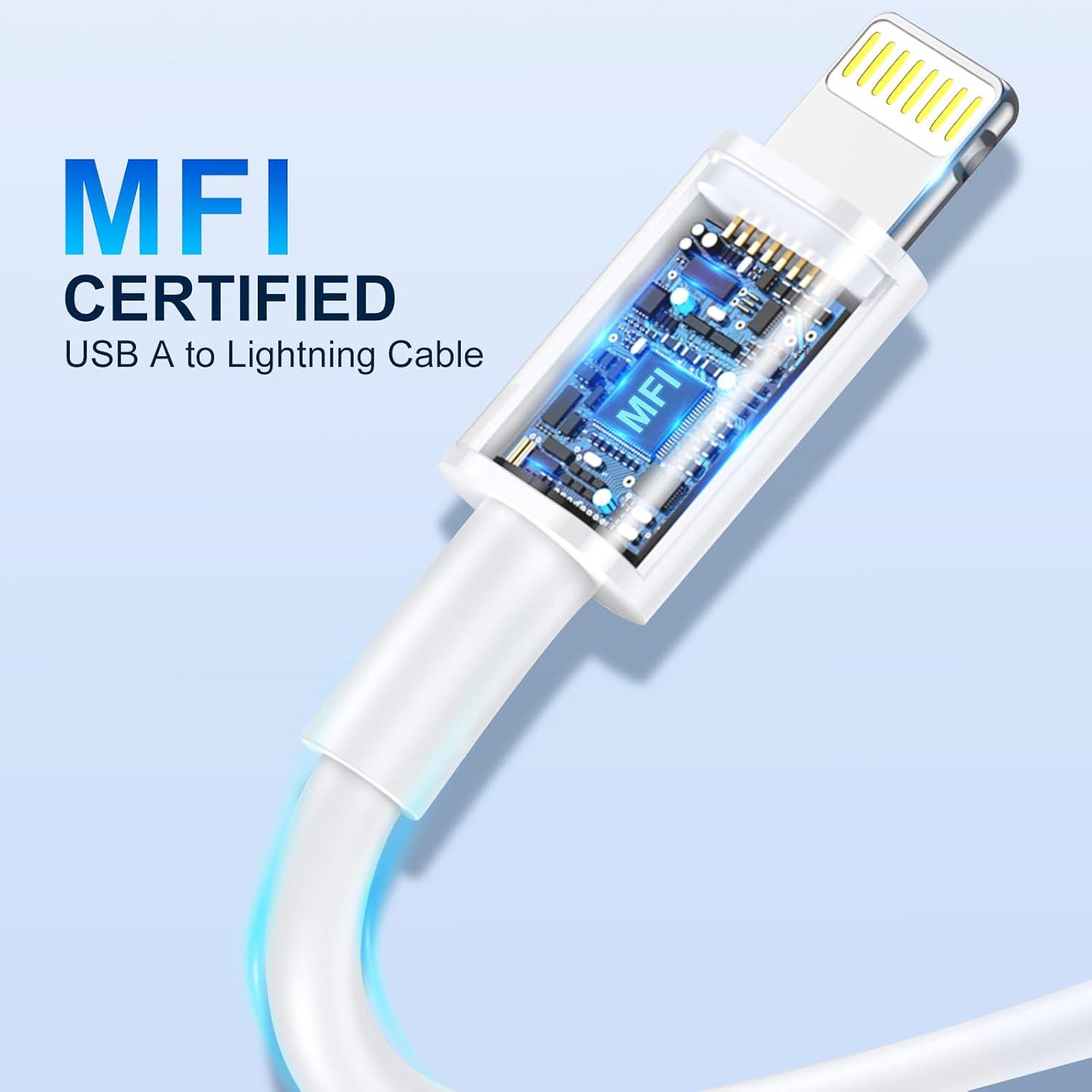 Cable Lightning 1.8M DFLASH para iPhone Carga Rápida MFi