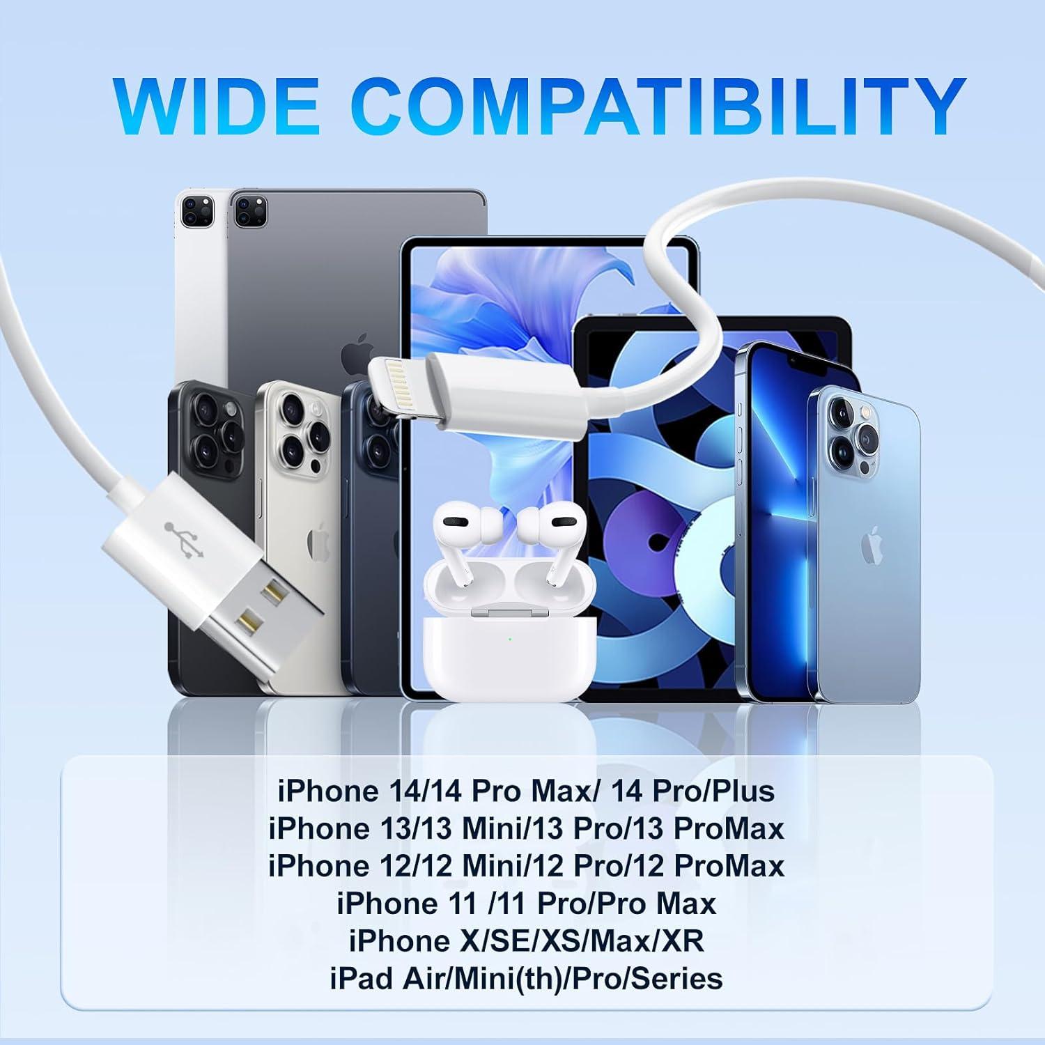 Cable Lightning 1.8M DFLASH para iPhone Carga Rápida MFi